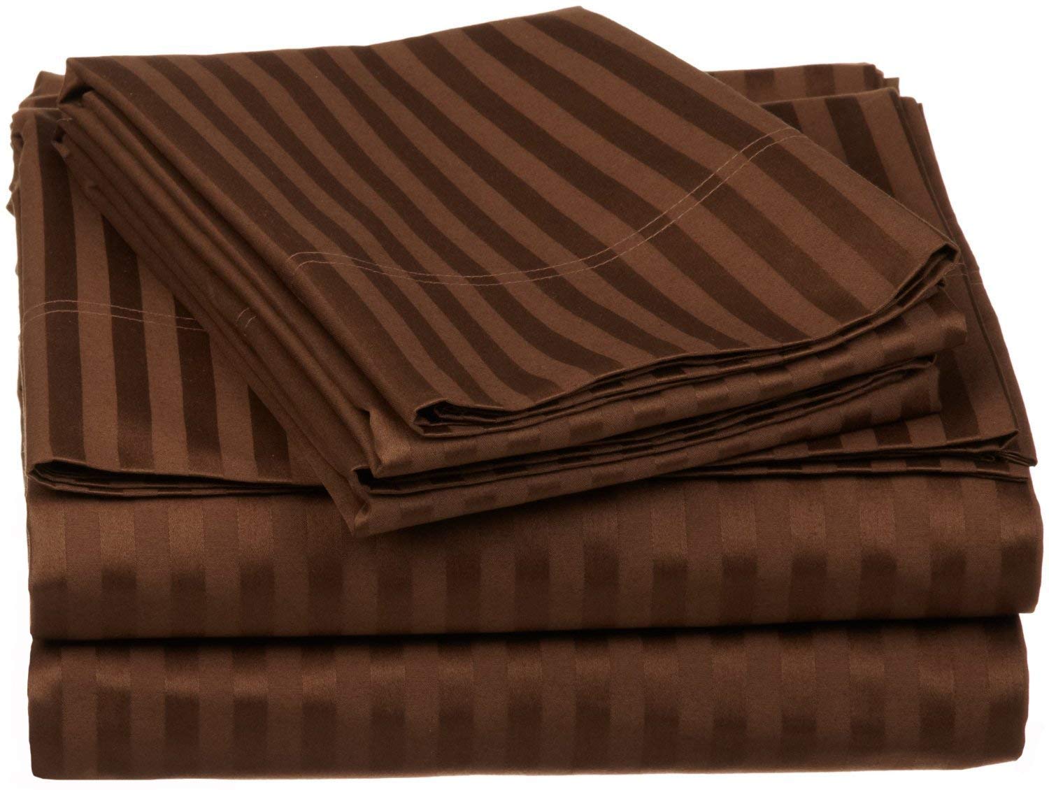 Luxury 600-Thread Count Egyptian Cotton 5-Piece Split King Adjustable Bed Sheet Set - Deep Pocket Fits 24-26