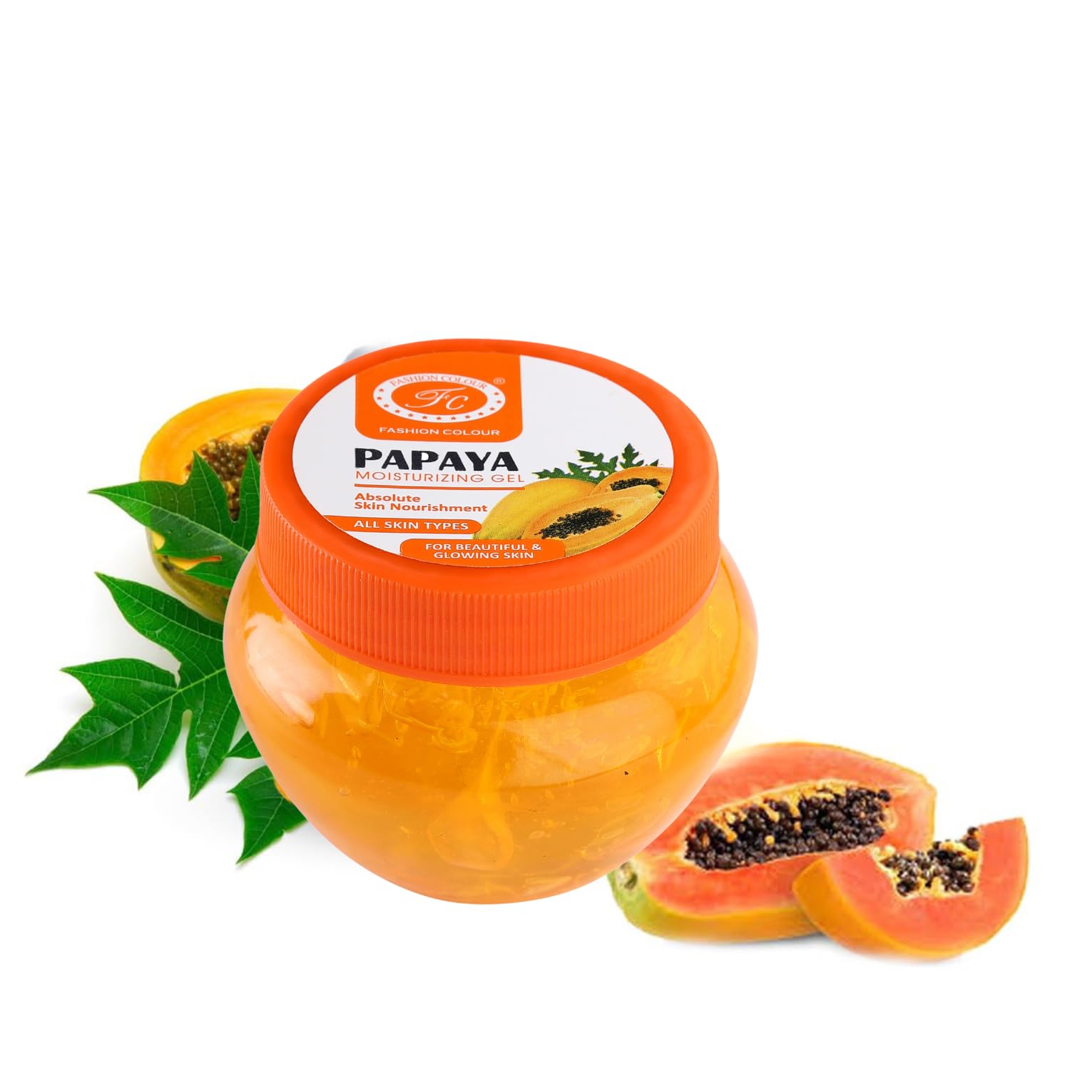 Natural Papaya Face & Hair Gel with Vitamin C - Anti-Aging, Moisturizing & Brightening Treatment for Acne Scars & Dark Circles | Suitable for All Skin Types | 100g | Perfect for Daily Skincare Routine & Spa Treatments