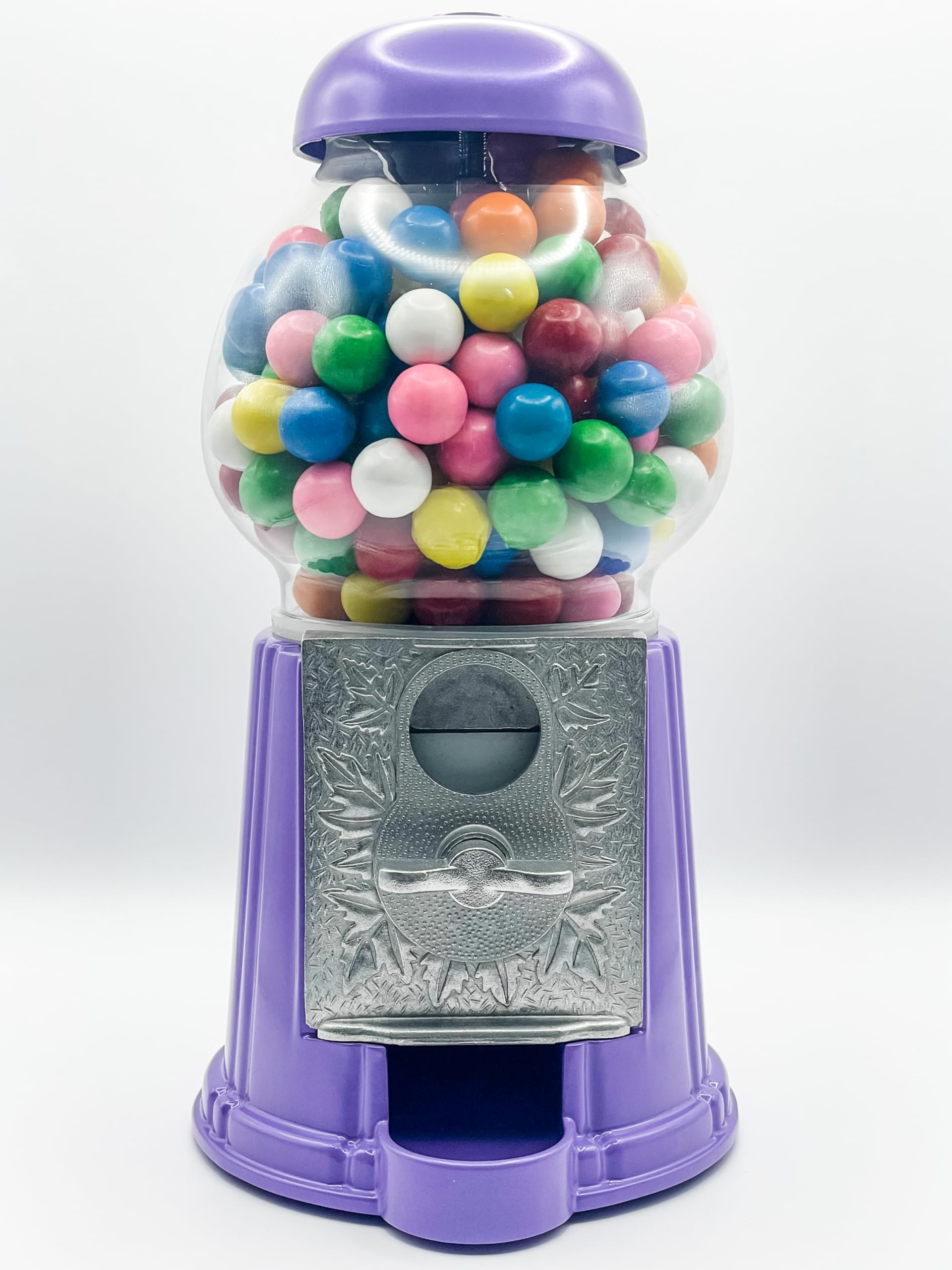 Vintage 15-Inch Light Purple Gumball Machine - Classic Candy Dispenser for Home, Office & Party Decor | Old-Fashioned Bubble Gum Vending Machine for Kids & Retro Style