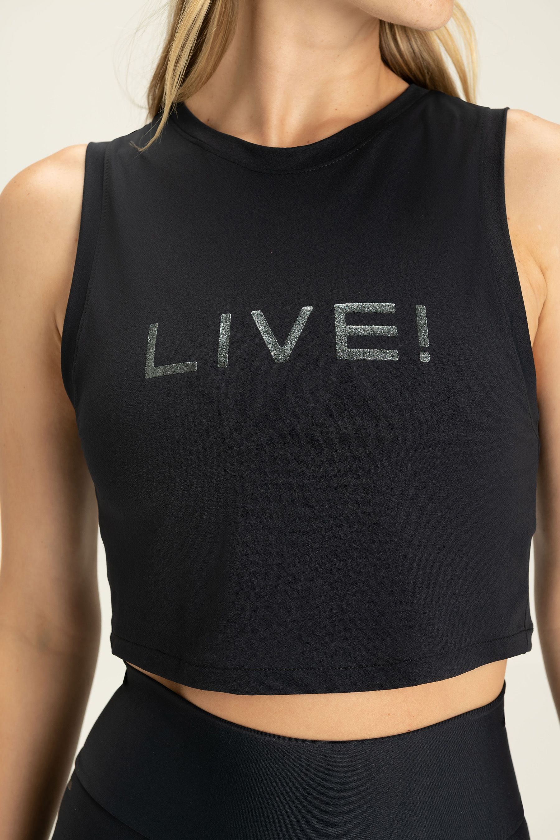 LIVE! Comfort Crop Tank Top for Women - Soft Breathable Summer Workout Top - Perfect for Yoga, Running & Gym