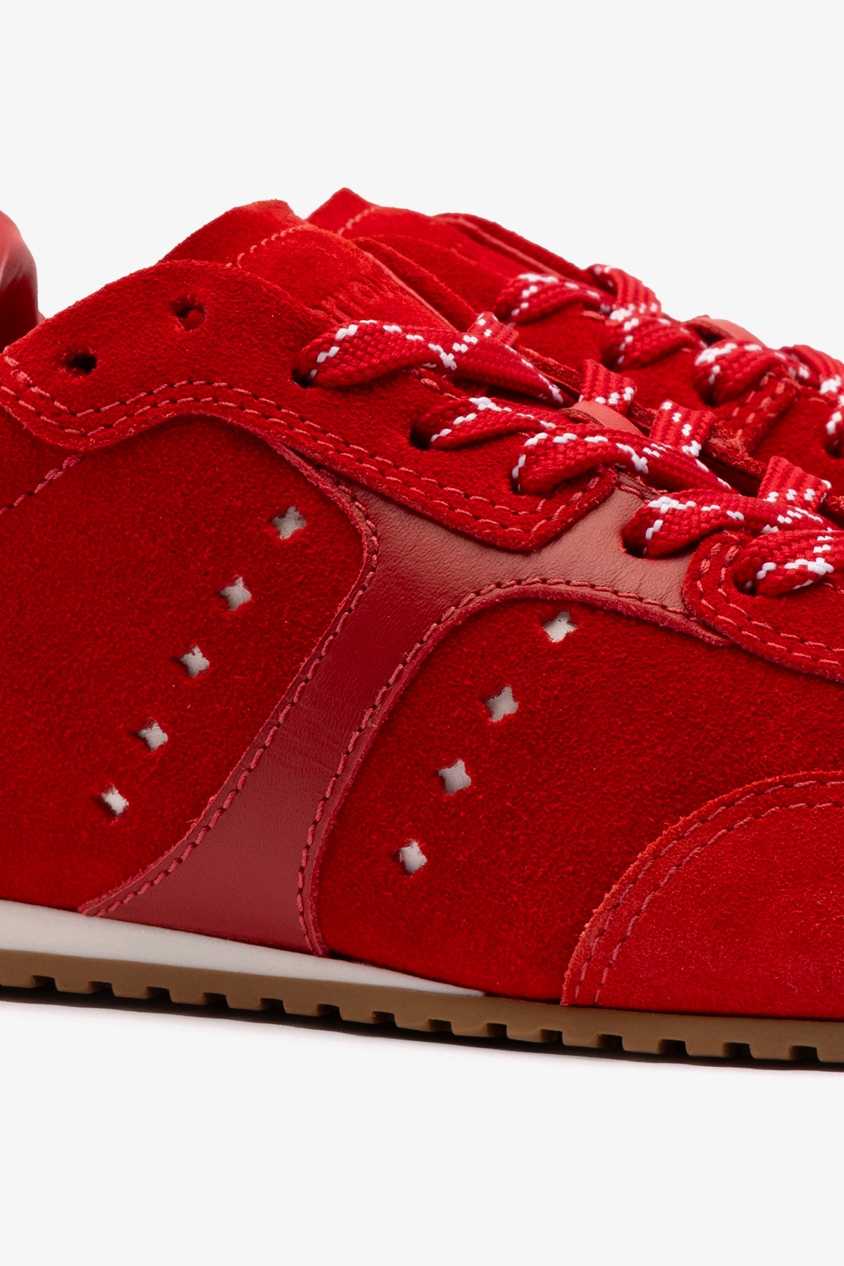 Stella Women's Sneakers in Scarlet Suede & Blood Red Leather - Comfortable Casual Shoes for Walking, Running & Everyday Wear