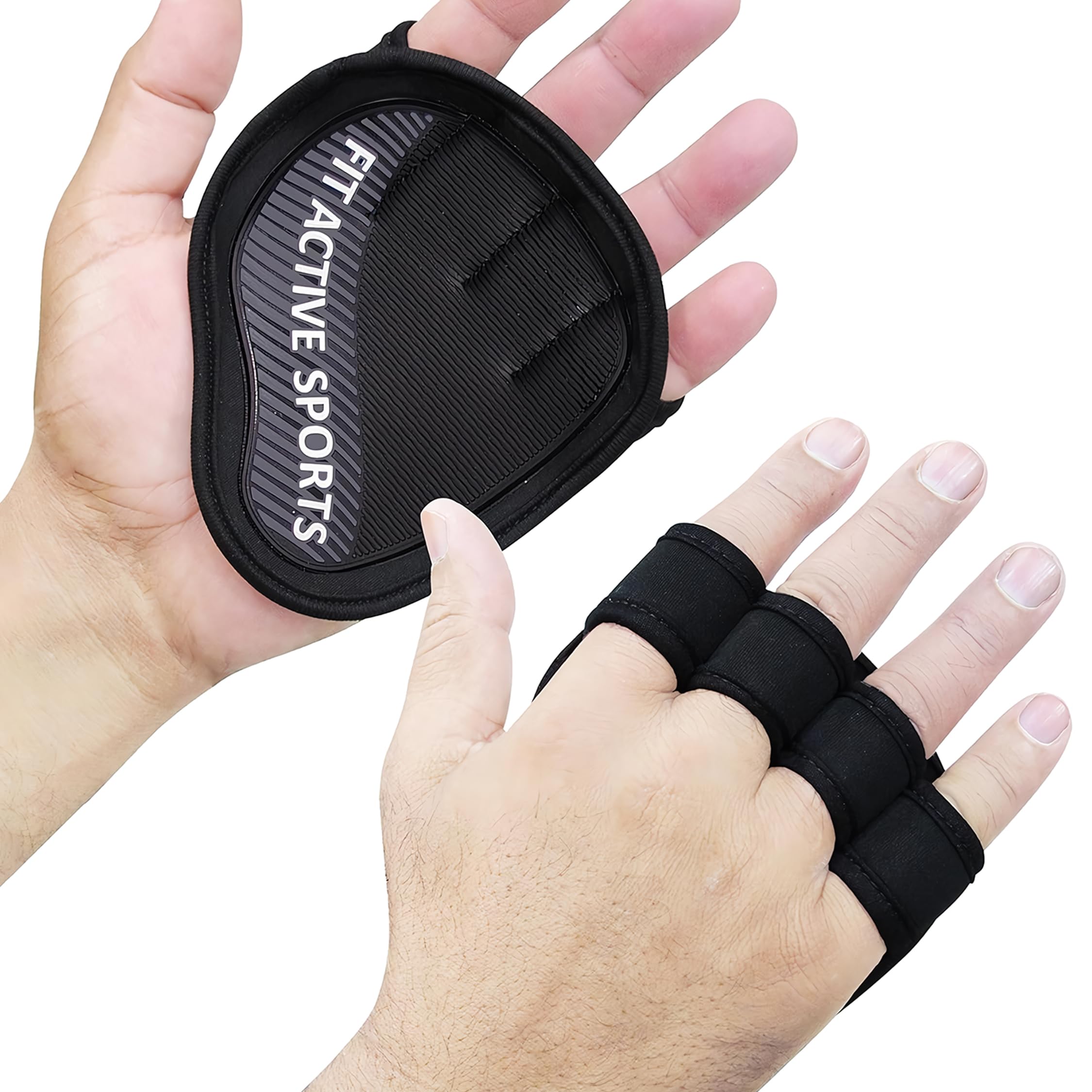 Fit Active Sports Workout Gloves for Gym - Durable Rubber Padded Gym Grips for Men & Women - Prevent Calluses & Improve Grip - Perfect for Weightlifting, CrossFit & Strength Training