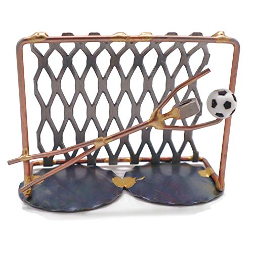 Handmade Metal Soccer Goalie Figurine - Unique Desk Accessory, Office Décor & Professional Gift for Boss, Trophy Collectible | Perfect for Sports Fans, Business Gifts & Home Office Decor