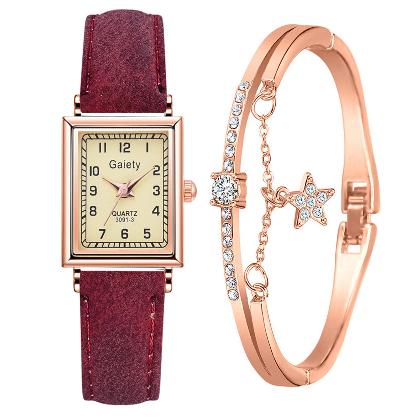Elegant Rose Gold Women's Watch with Bracelet - Luxury Casual Ladies Watch for Everyday Wear, Office, and Special Occasions