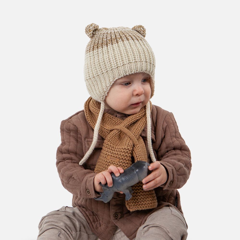 Barts Natsu Beanie - Light Brown Knit Winter Hat for Men & Women - 50cm Soft Wool Blend - Perfect for Skiing, Snowboarding & Cold Weather Fashion