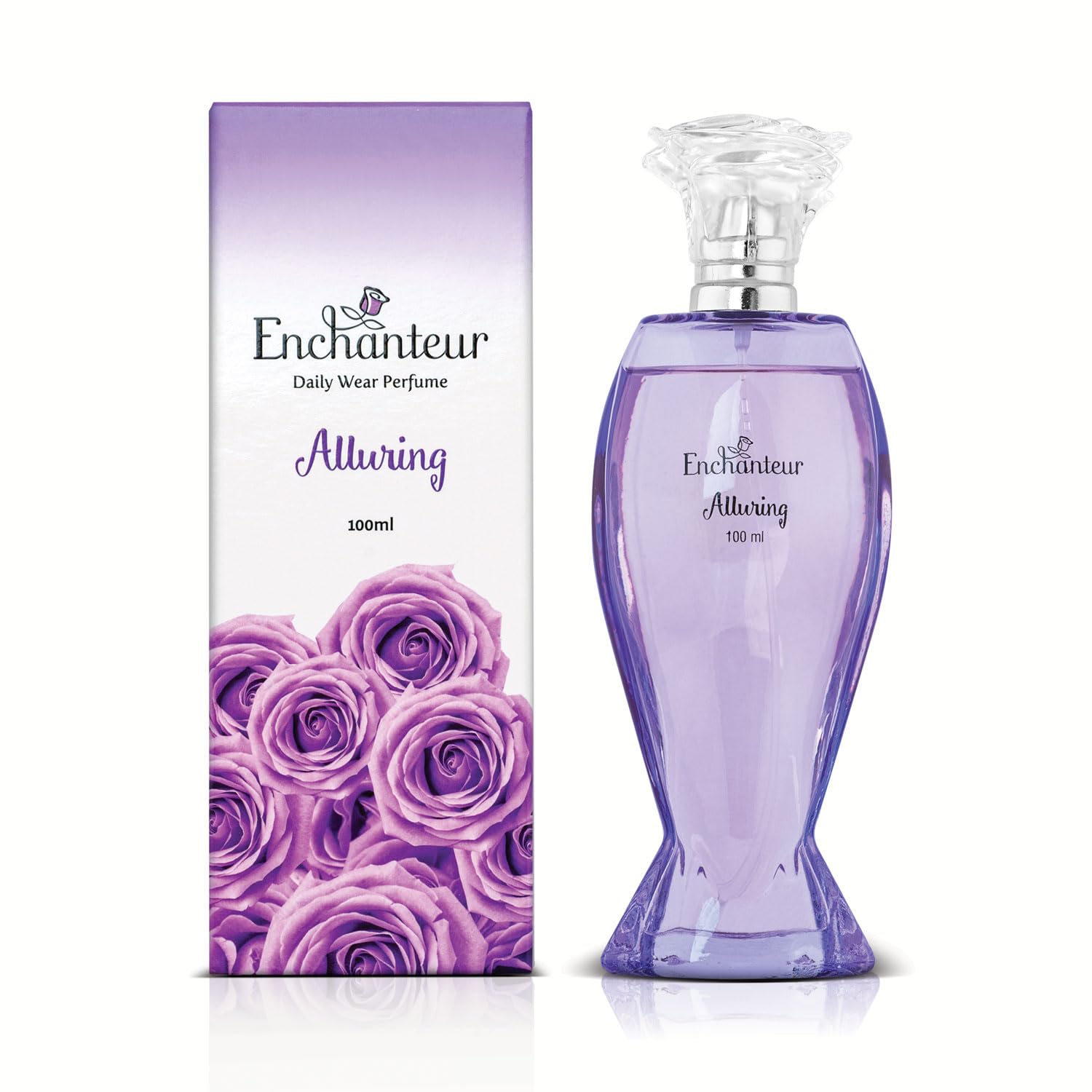 Enchanteur Alluring Rose Perfume for Women - 3.4oz Floral Fragrance, Long-Lasting Eau de Parfum, Romantic & Elegant Scent - Perfect for Date Nights, Special Occasions & Daily Wear