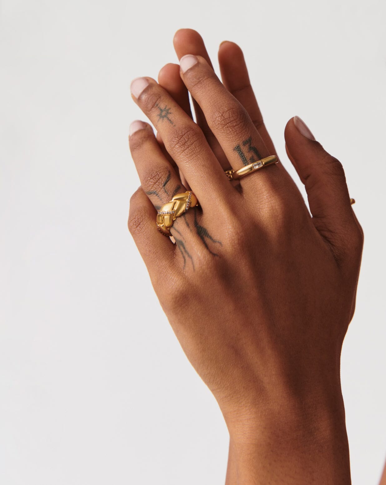 18K Gold Vermeil Stackable Stone Band Ring with Cubic Zirconia - Elegant Stacking Ring for Women, Perfect for Everyday Wear, Gifts & Layering Jewelry