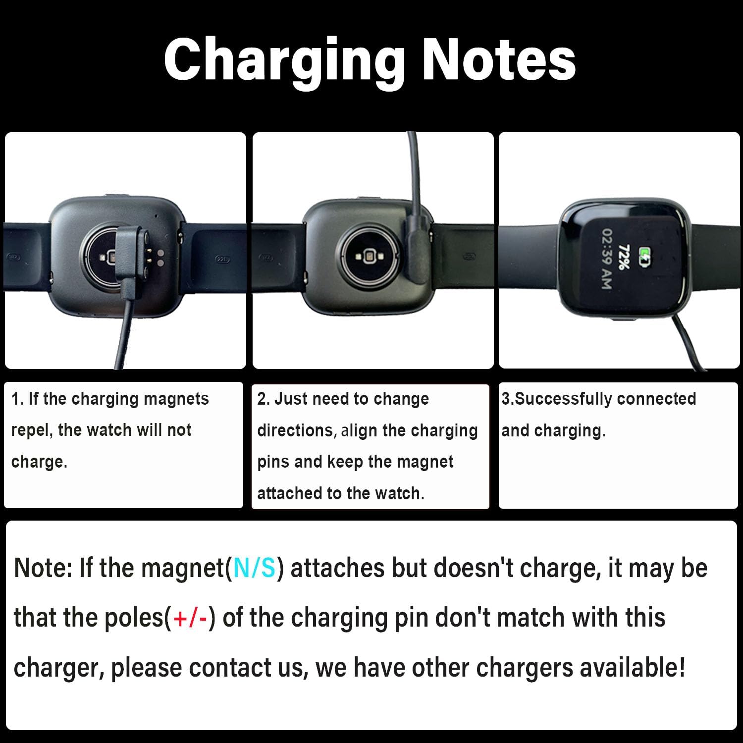 AlphaGear Delta PRO Smart Watch Magnetic Charger - USB Fast Charging Cable for Smartwatches | Perfect for Home, Office & Travel Use