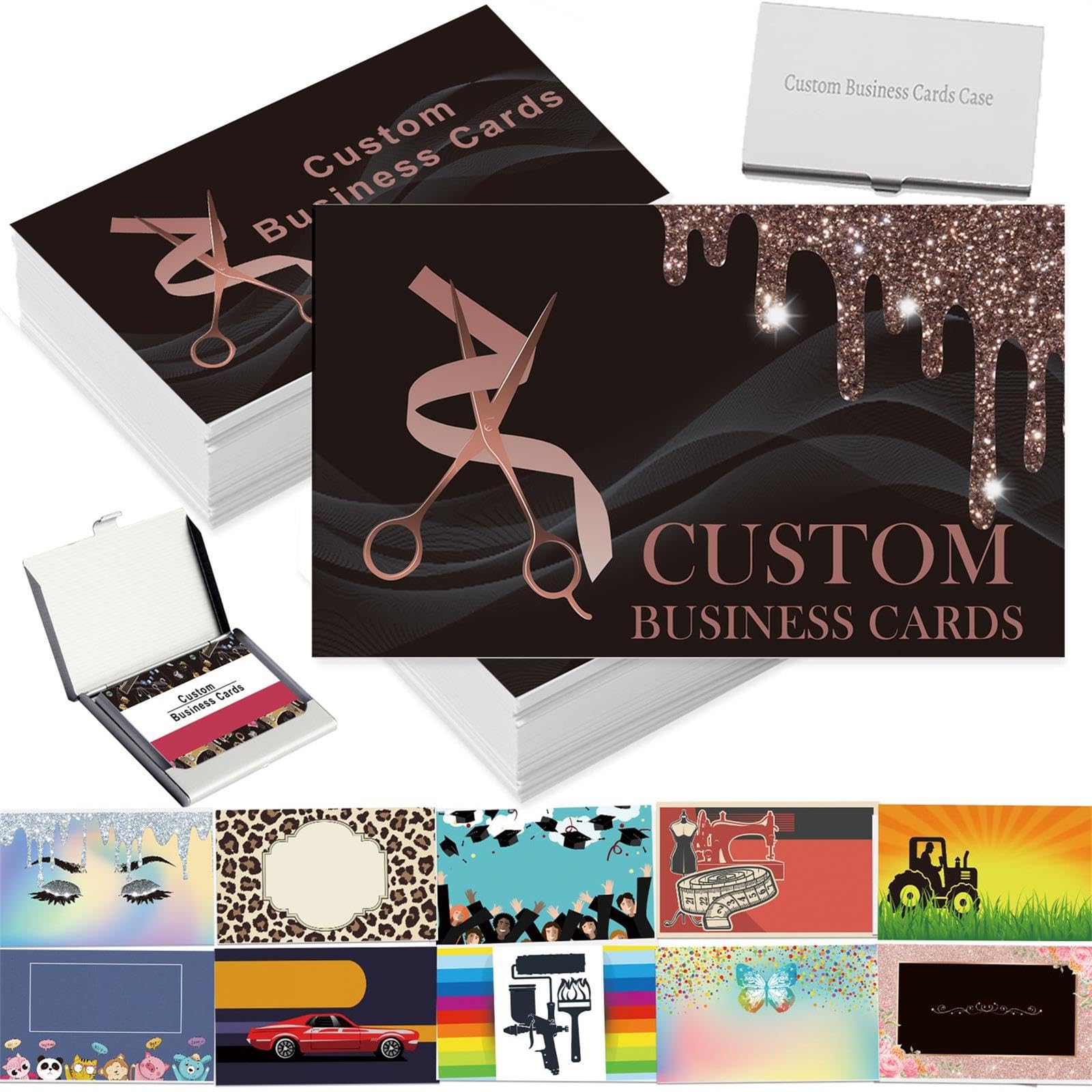 Custom Business Cards with Logo - Personalized & Printable Double-Sided Waterproof Design - 100/200/500/1000 Quantity Options for Small Business - Perfect for Networking, Trade Shows & Professional Branding