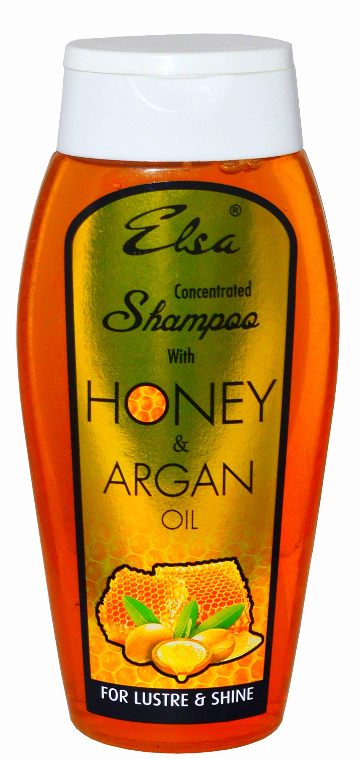 Elsa HONEY & ARGAN Oil Intensive Hydration Shampoo - 250ml for Dry & Damaged Hair - Deep Moisturizing & Repairing Hair Care - Perfect for Daily Use & Salon Treatments
