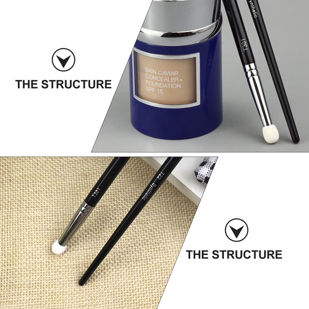 Flat Eyeliner & Eyebrow Brush Set - Concealer & Blending Tool for Flawless Makeup