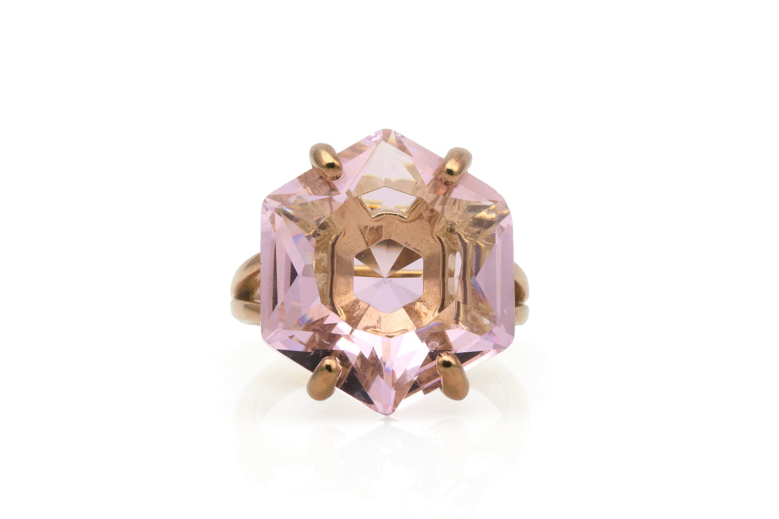 Handmade Rose Gold Rose Quartz Ring - Custom Crystal Jewelry for Women - Artisan Statement Gemstone Ring - Fashion Jewelry Gift for Her - Perfect for Weddings, Anniversaries & Special Occasions
