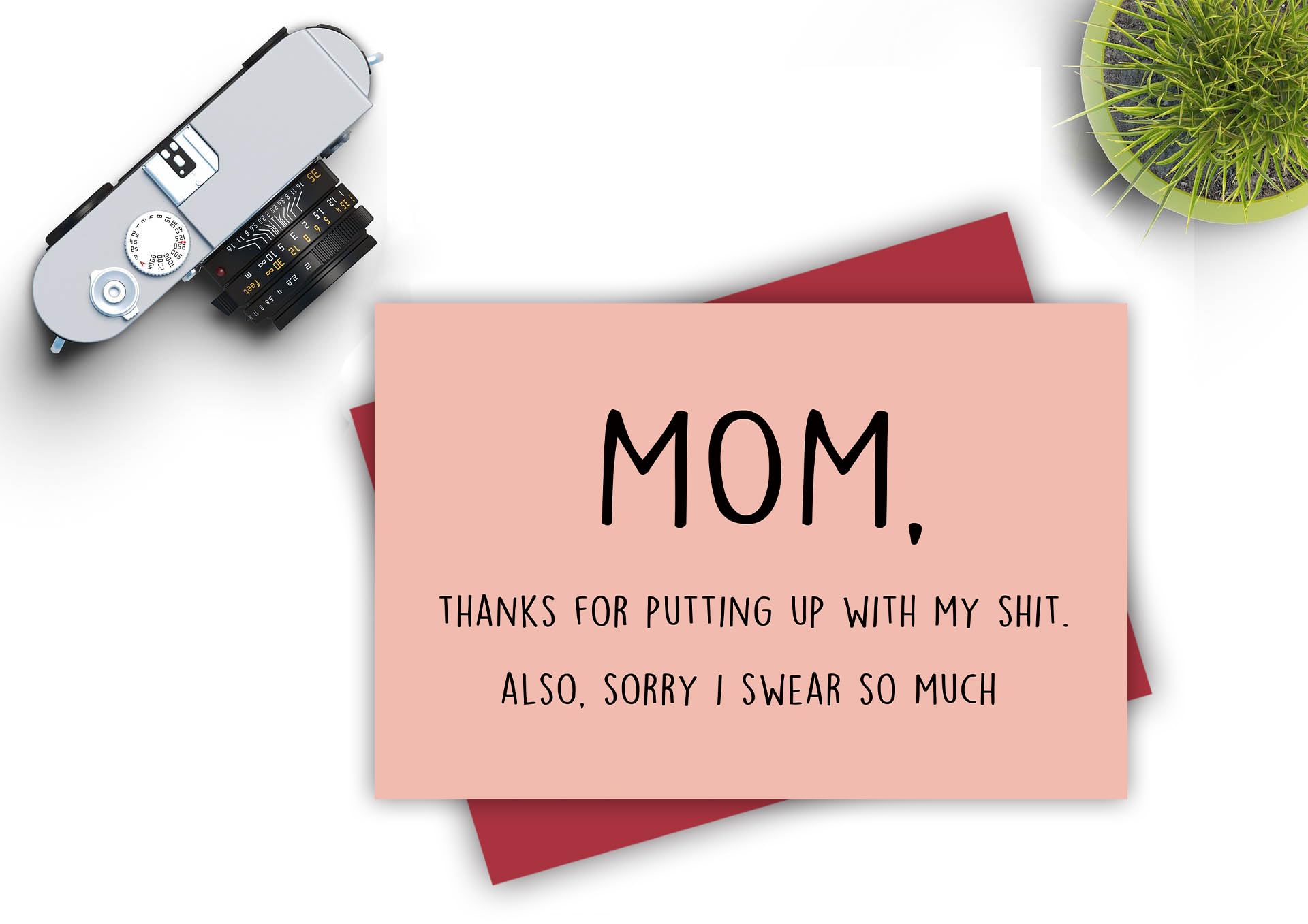 Funny 'Sorry I Swear So Much' Mother's Day Card - Humorous Greeting Card for Mom, Wife, Grandma - Perfect for Mother's Day Gifts, Birthday & Special Occasions