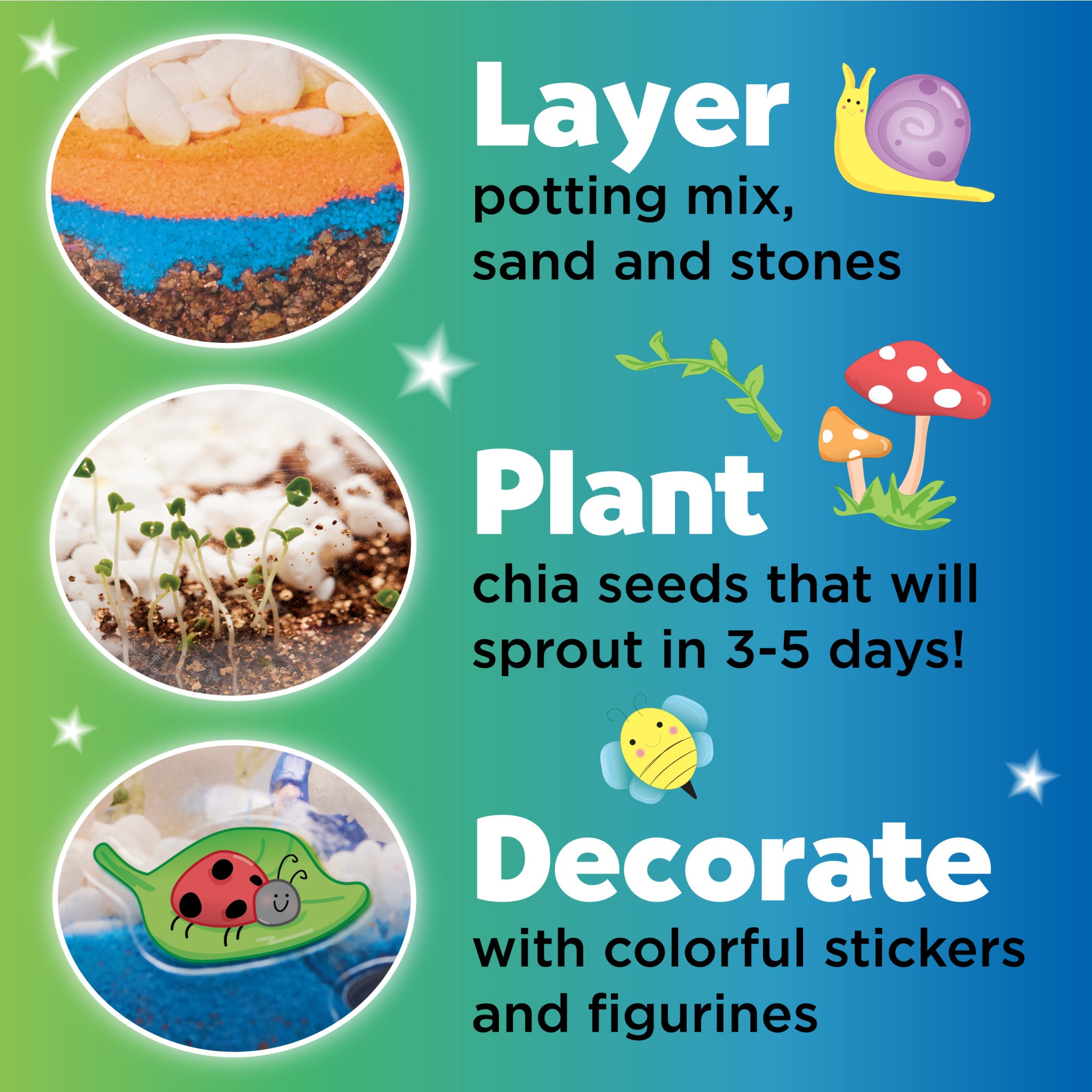 Plant & Grow Woodland Forest Kit #6363000 - DIY Miniature Garden Set for Kids & Adults - Perfect for Home Decor, Educational Activities & Nature Lovers