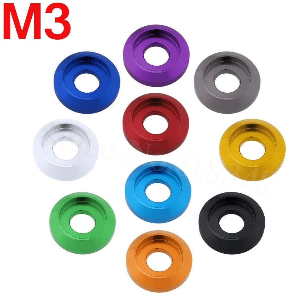 8pcs Anodized Aluminum M3 Screws for RC Cars & Drones - Orange