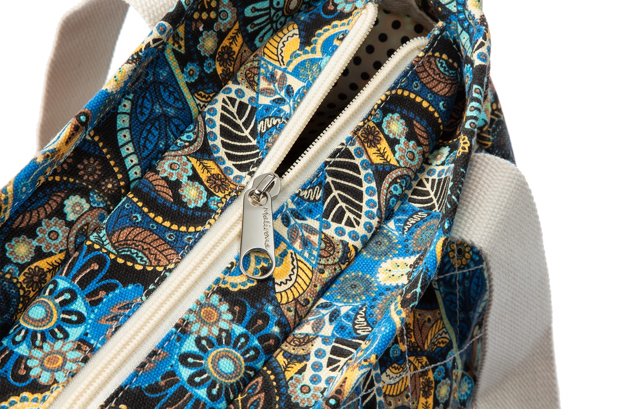 Malirona Women's Canvas Tote Bag with Zipper - Large Capacity Casual Handbag for Women, Durable Shoulder Bag for Office, Shopping & Travel | Perfect Work Tote, Beach Bag & Everyday Carry-all