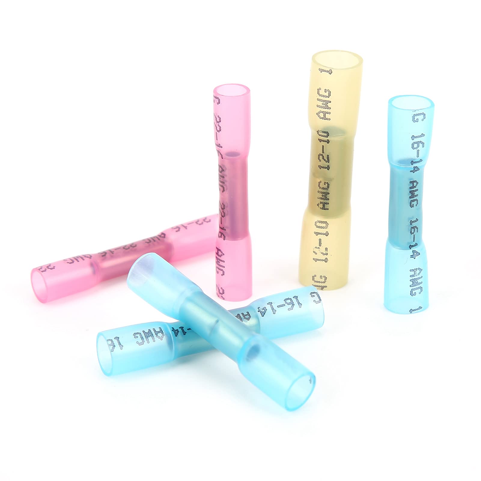 Waterproof Heat Shrinkable Connectors - Copper Cable Terminals for Outdoor Electrical Wiring (Ideal for Marine, Automotive & Solar Panel Installations)