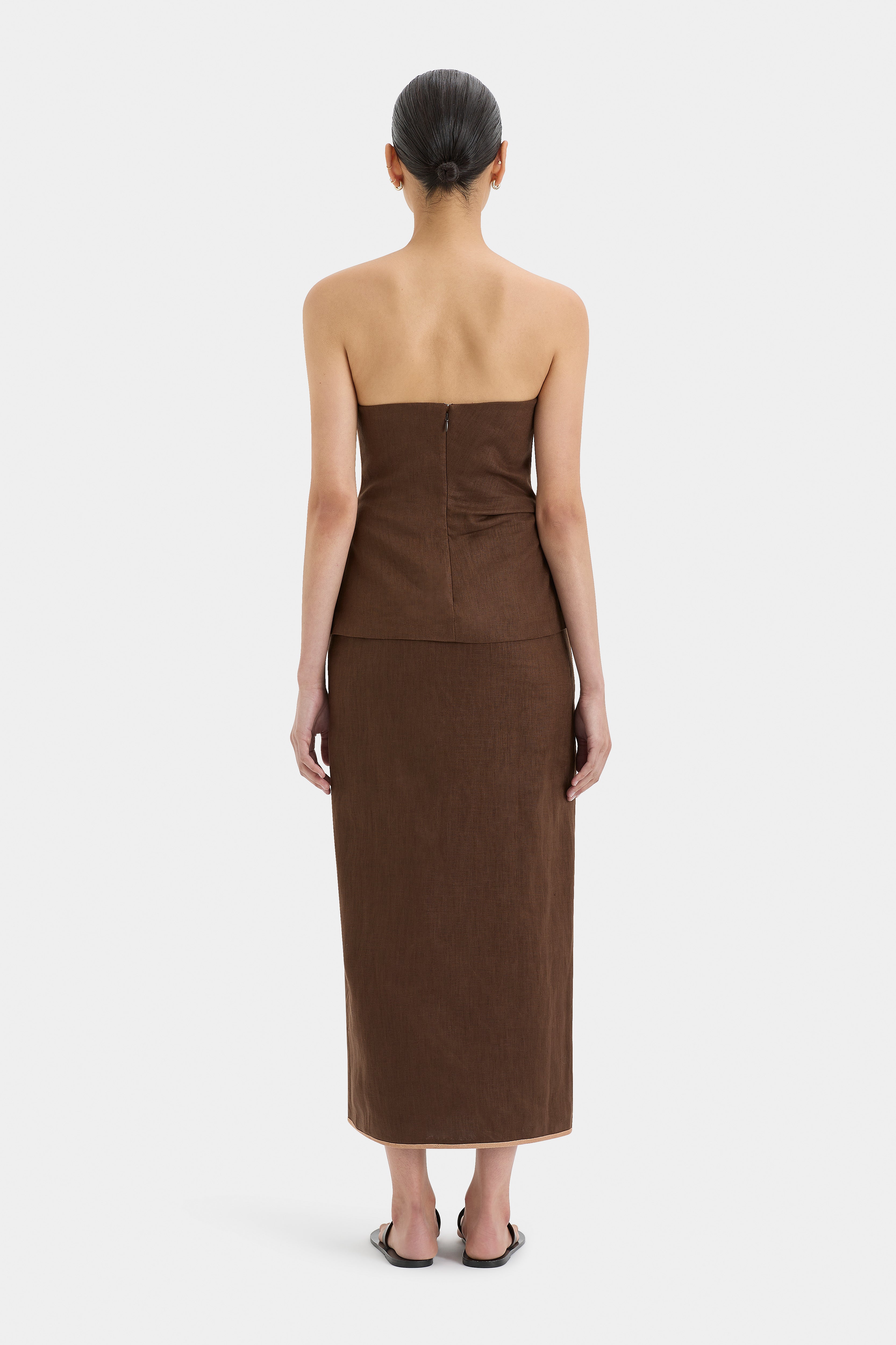 Affogato Twist Midi Skirt for Women - Flowy A-Line Summer Skirt with Pockets | Perfect for Beach, Vacation & Casual Outfits