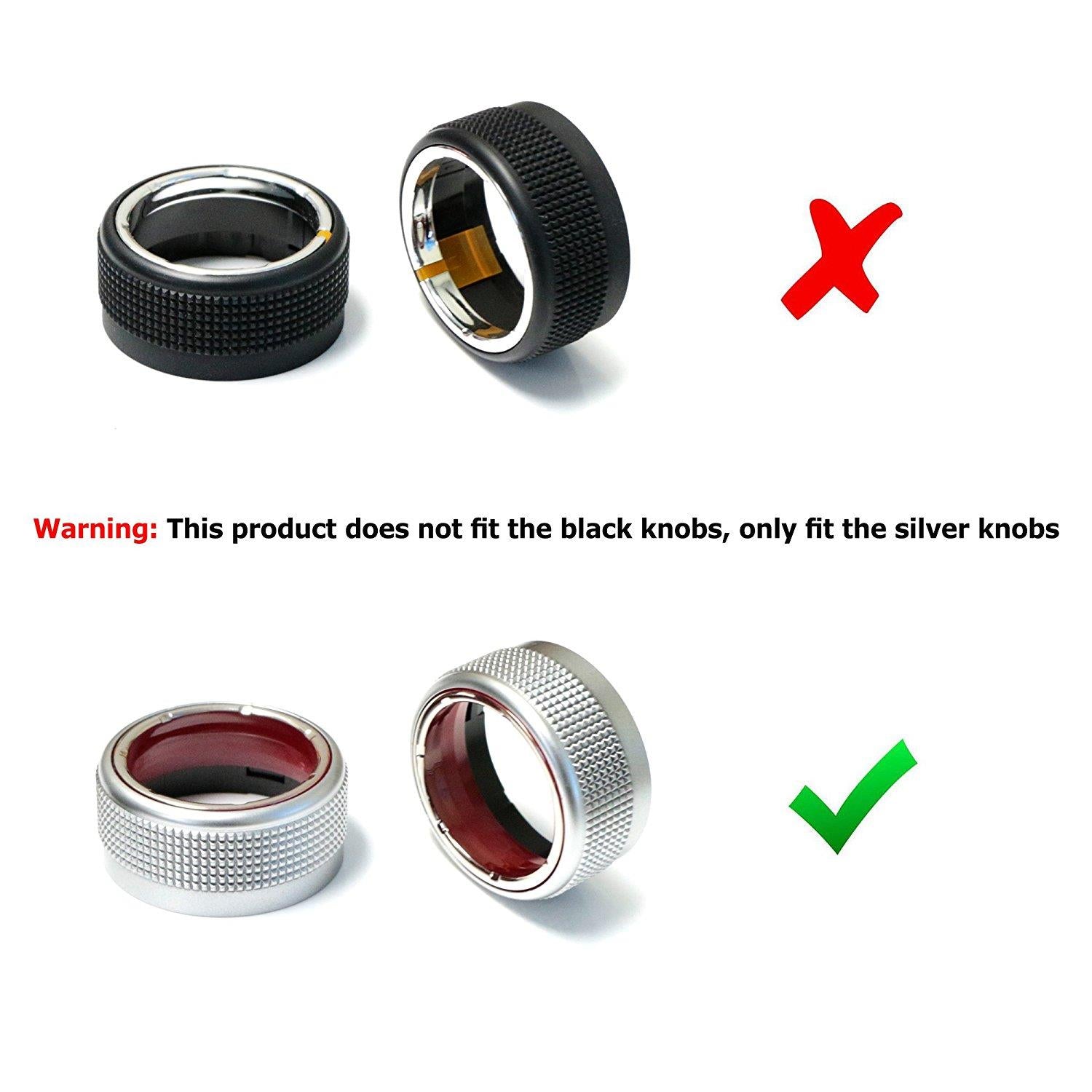 Blue Aluminum AC Climate Control Knob Ring Covers for Subaru Impreza WRX/STi - Upgrade Interior, Enhance Grip & Style - Perfect for Daily Driving & Car Enthusiasts