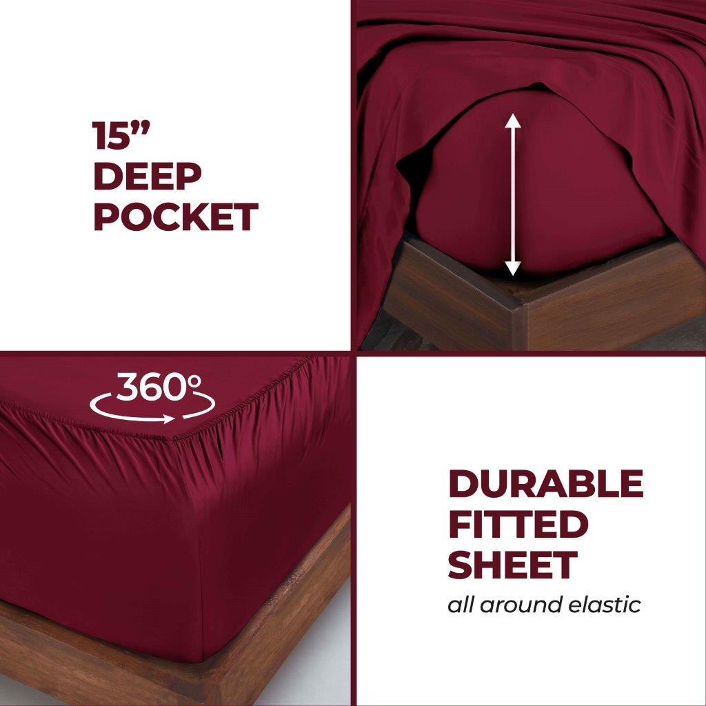 Premium 300 Thread Count Modal Deep Pocket Sheet Set - Soft & Breathable Bedding for Ultimate Comfort - Perfect for Master Bedroom, Guest Room, or Vacation Home