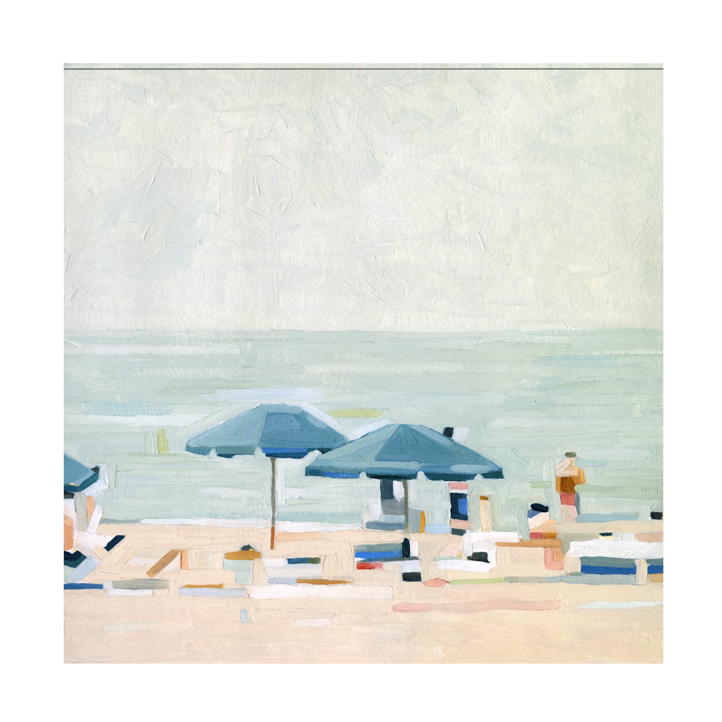Emma Scarvey 'If It's the Beaches I' Canvas Wall Art Print - Coastal Beach Landscape Painting for Living Room, Bedroom & Office Decor