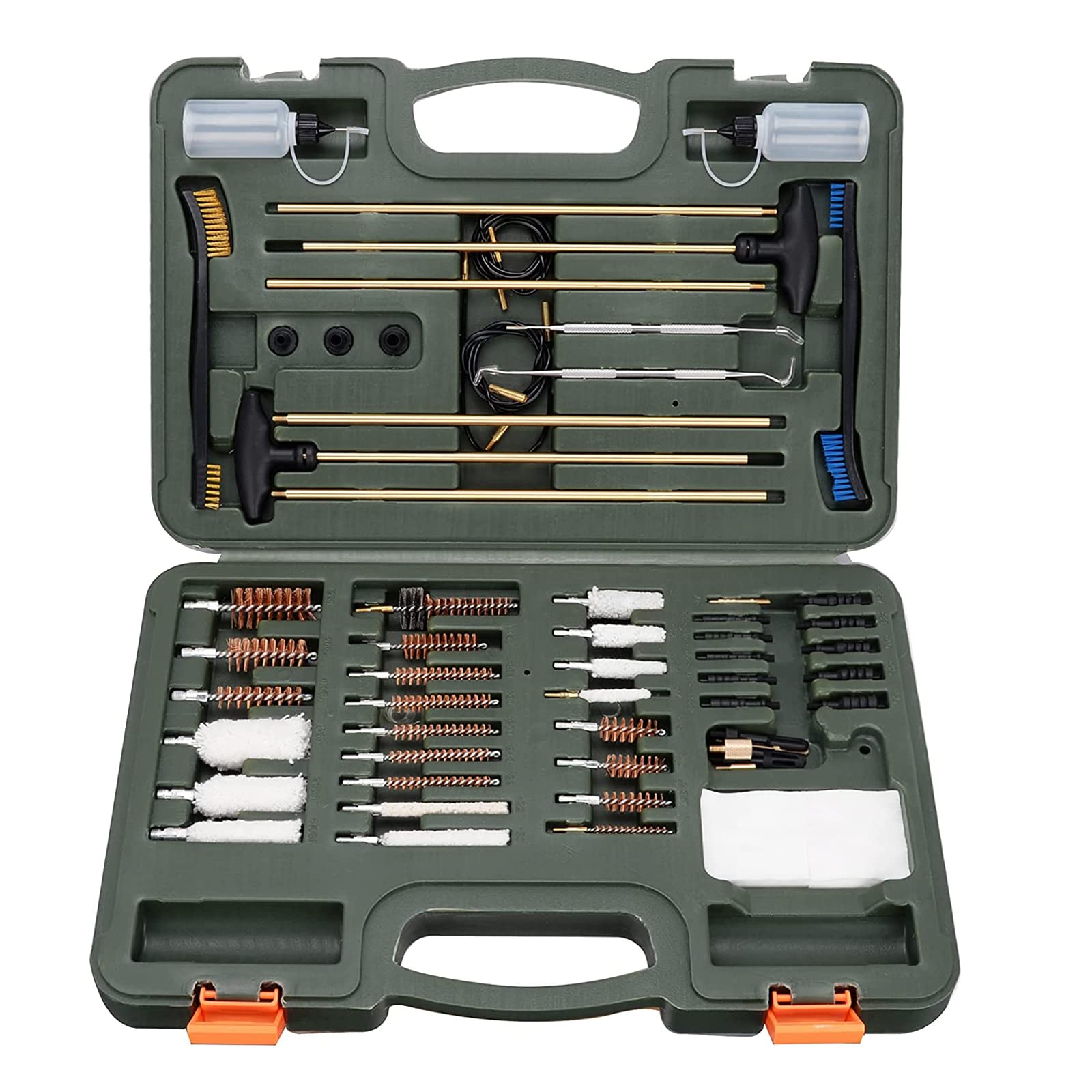 BOOSTEADY Universal Gun Cleaning Kit for Shotgun, Pistol & Rifle - Lightweight Organized Carrying Case with Cleaning Supplies & Cleaner Bottle | Perfect for Hunting, Range Practice & Firearm Maintenance