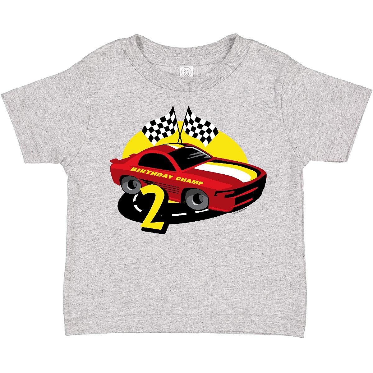 Inktastic Race Car 2nd Birthday Toddler T-Shirt - Cute Boys' Racing Themed Tee for 2 Year Olds - Perfect for Birthday Parties, Car Enthusiasts & Toddler Gifts