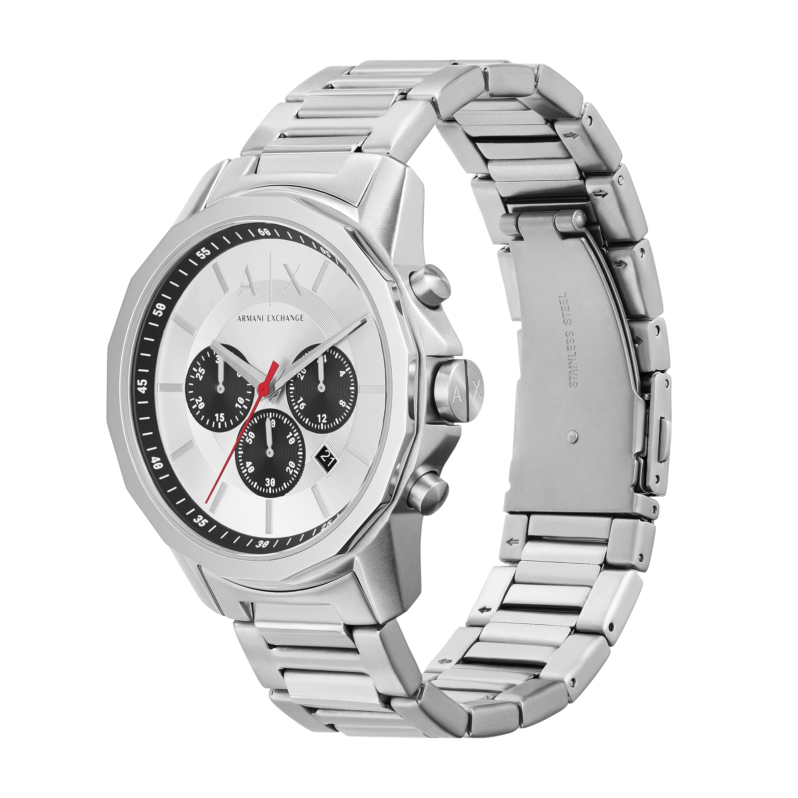 Armani Exchange Men's Chronograph Dress Watch - Stainless Steel, Silicone & Leather Band Options | Luxury Casual & Business Timepiece for Work, Events & Everyday Wear