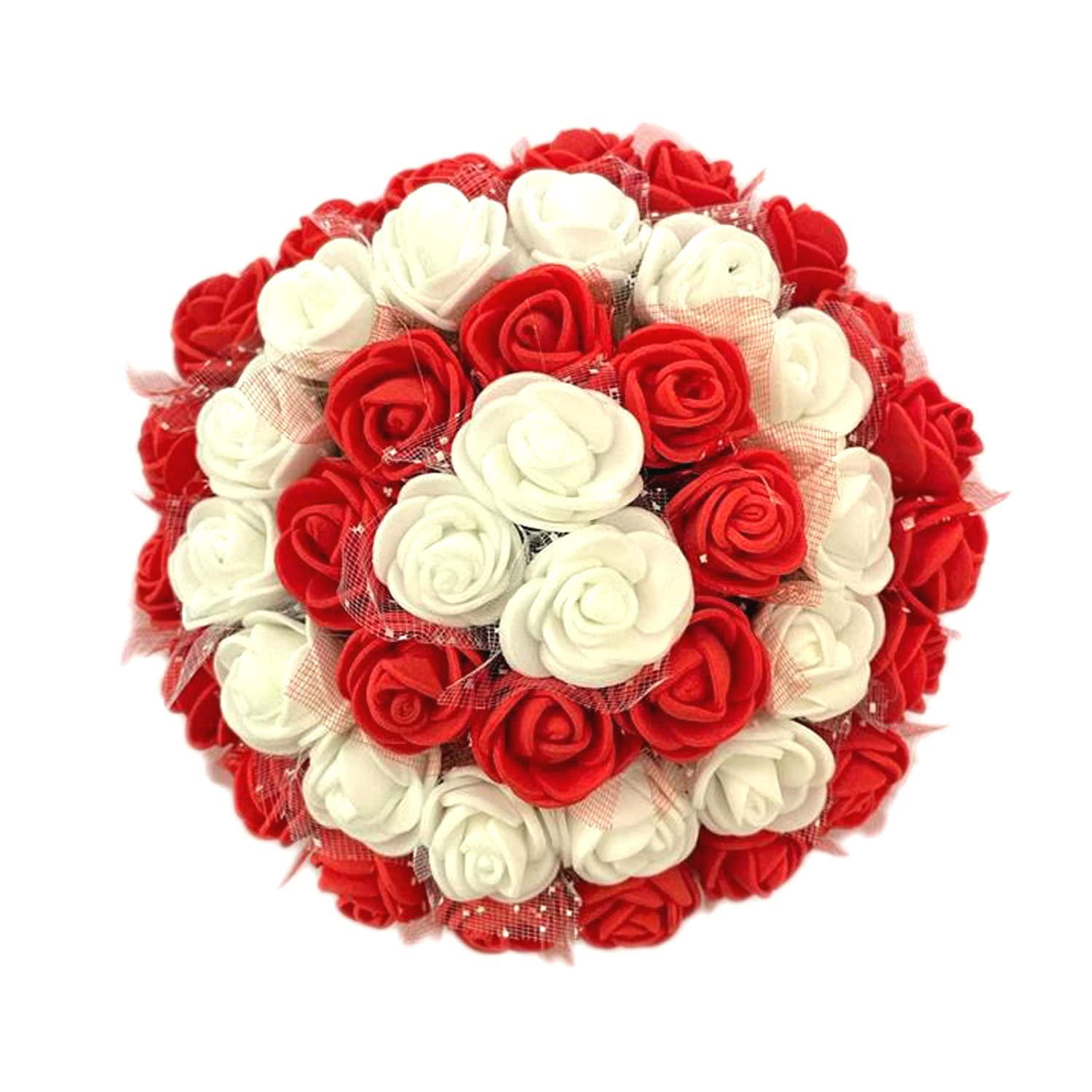 Maahal Full Bun Foam Flower Hair Bun Gajra - Bridal Hair Accessories for Women & Girls (Pack of 2) - Perfect for Weddings, Parties & Traditional Hairstyles