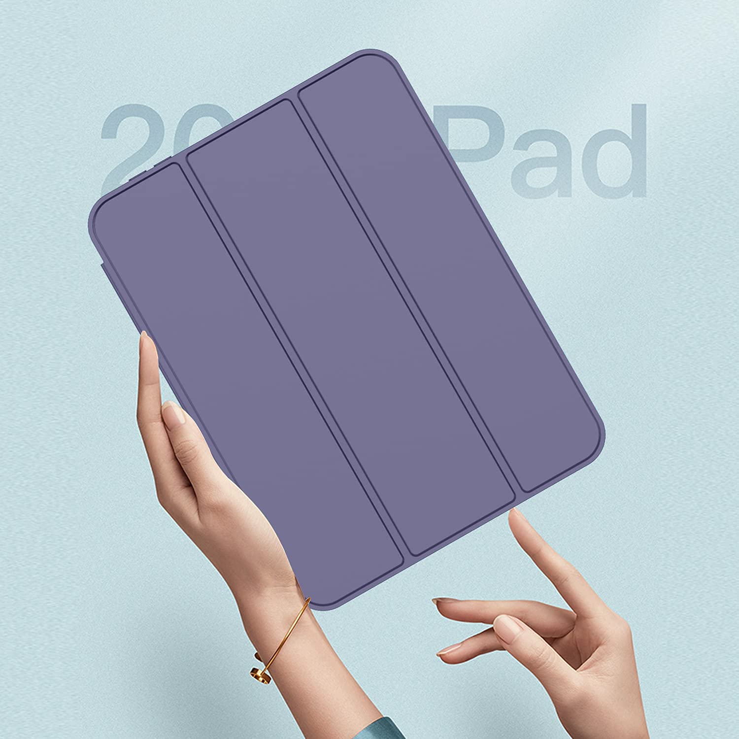 Premium iPad Mini 7 Case 2024 (A17 Pro) & iPad Mini 6 Case (8.3-Inch 2021 Model) - Trifold Stand Smart Cover with Pencil Holder & Soft TPU Back in Lavender | Perfect for Work, School, Travel & Everyday Protection
