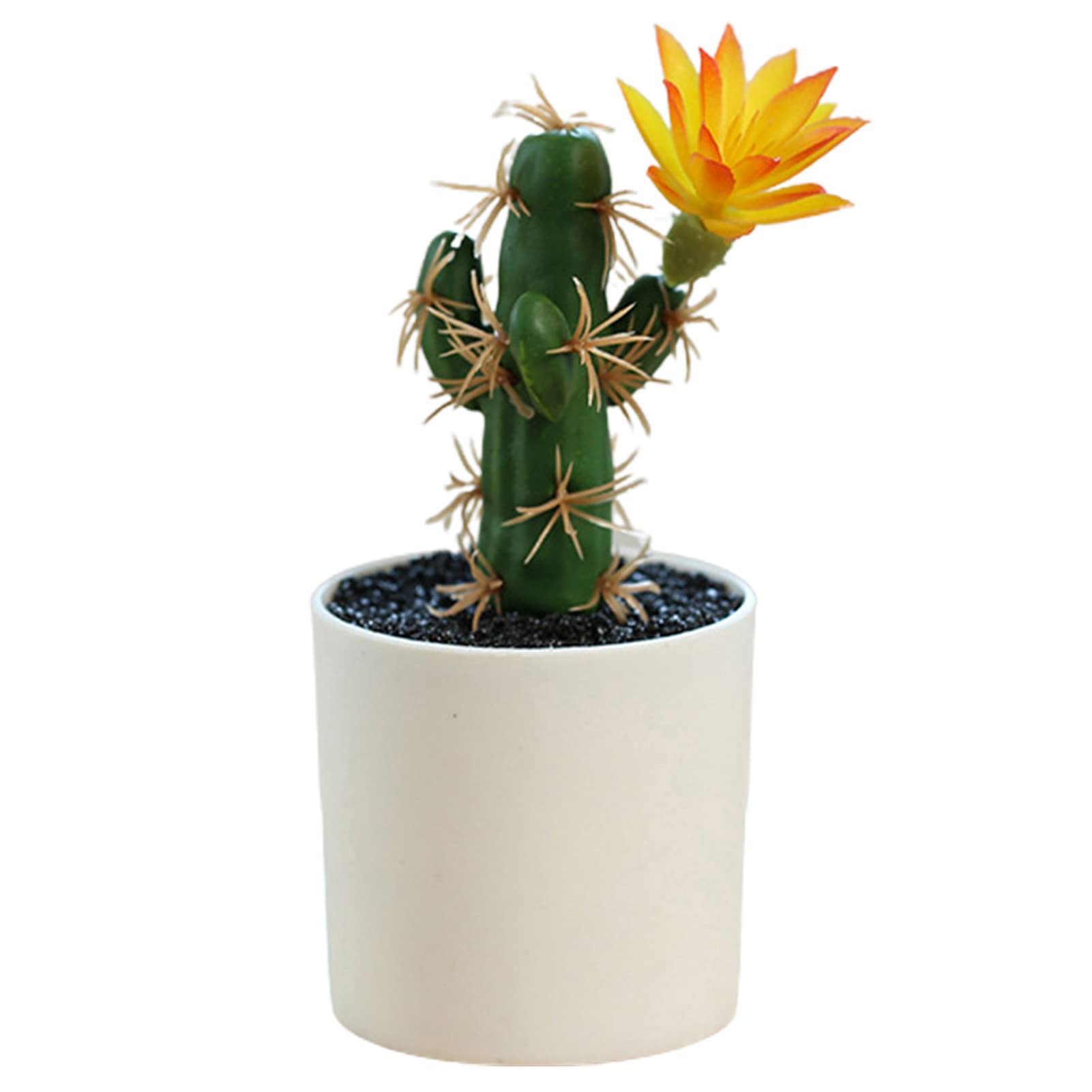 Mini Artificial Bonsai in Pots - Lifelike Plastic Cactus Plants for Home & Office Decor | Non-Fading Tabletop Succulent | Perfect for Desk, Shelf, and Indoor Landscaping