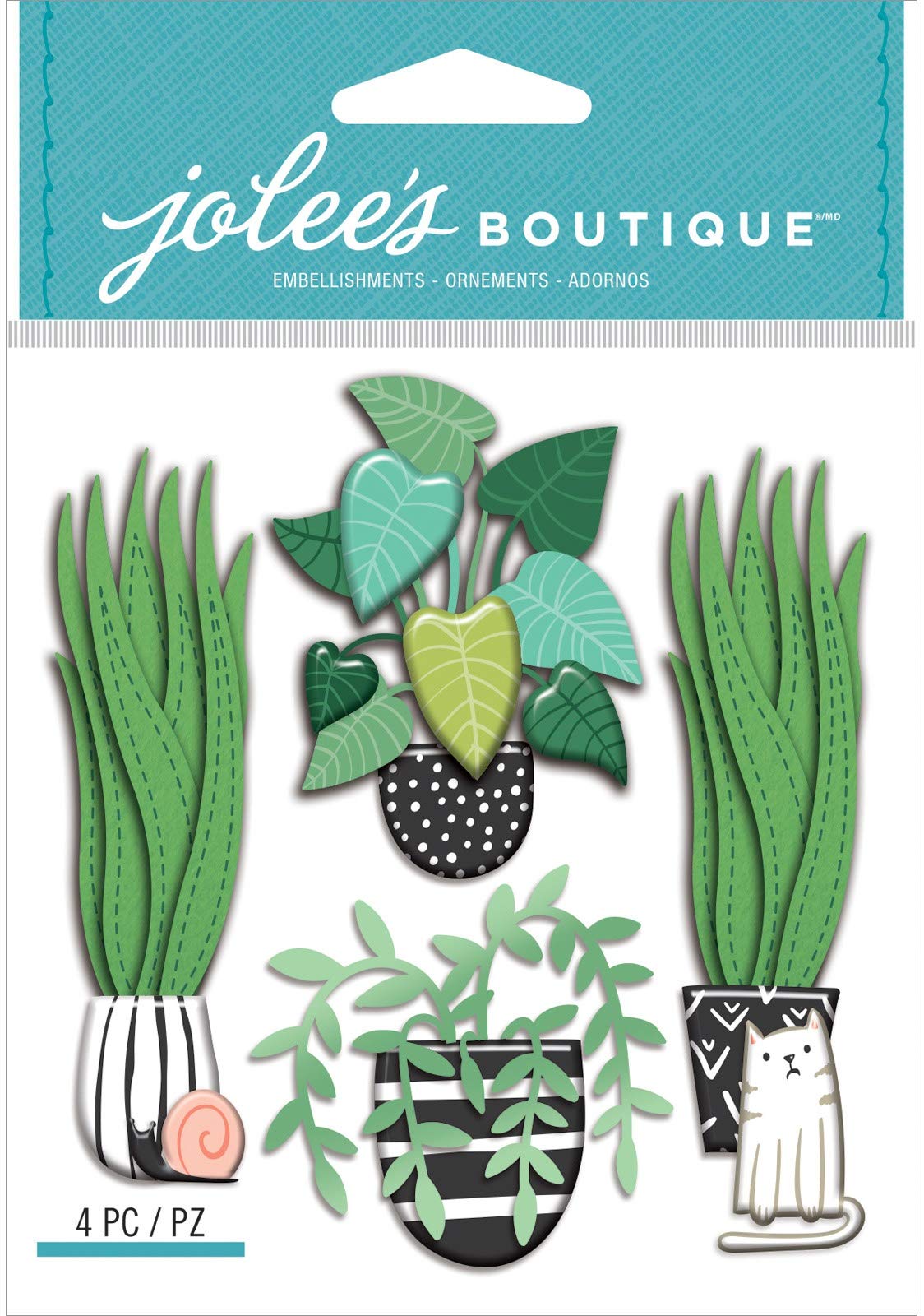 JOLEE'S by American Crafts - Boutique Embellishment House Plants for DIY Scrapbooking, Card Making & Home Decor