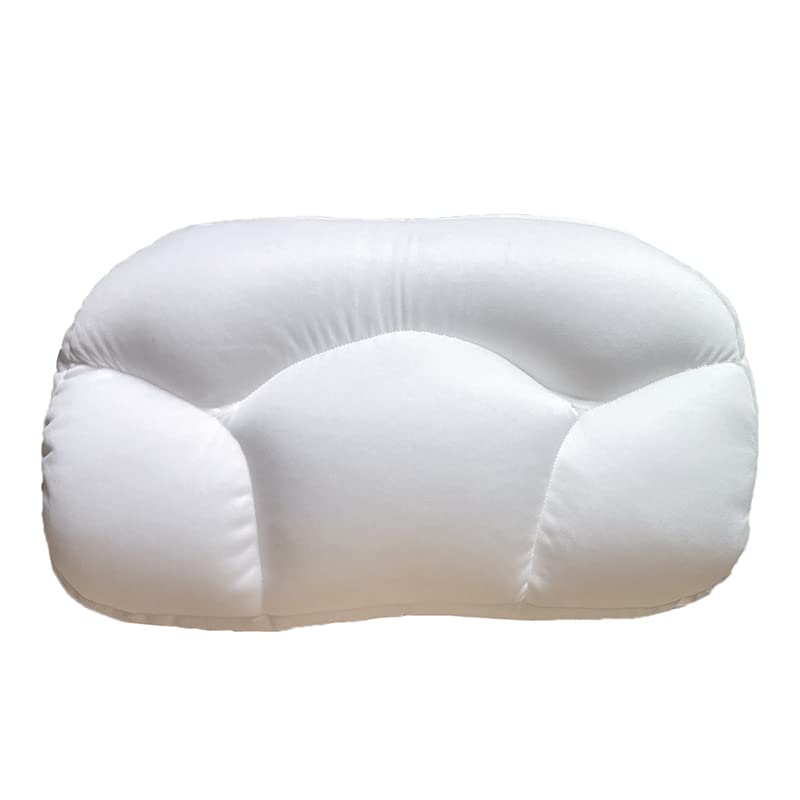 **Orthopedic Egg Pillow for Baby & Neck Support - Super Soft Cloud-Shaped Sleep Pillow, Breathable & Hypoallergenic (White) - Perfect for Travel, Nursing & Post-Surgery Comfort**