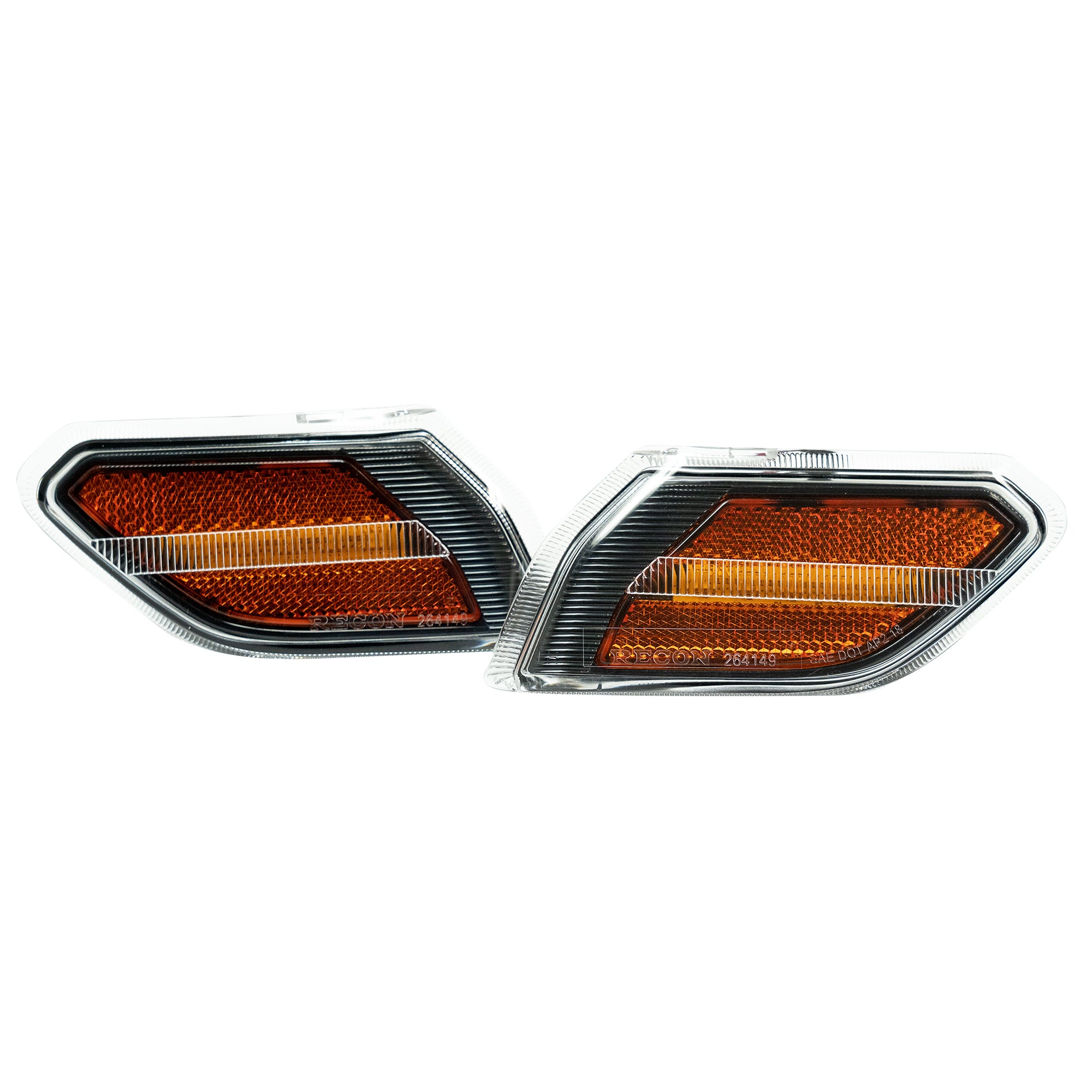 Jeep Wrangler JL (2018-2025) Amber LED Front Fender Side Marker Lenses - Clear Lens Replacement for Off-Road & Night Driving Safety