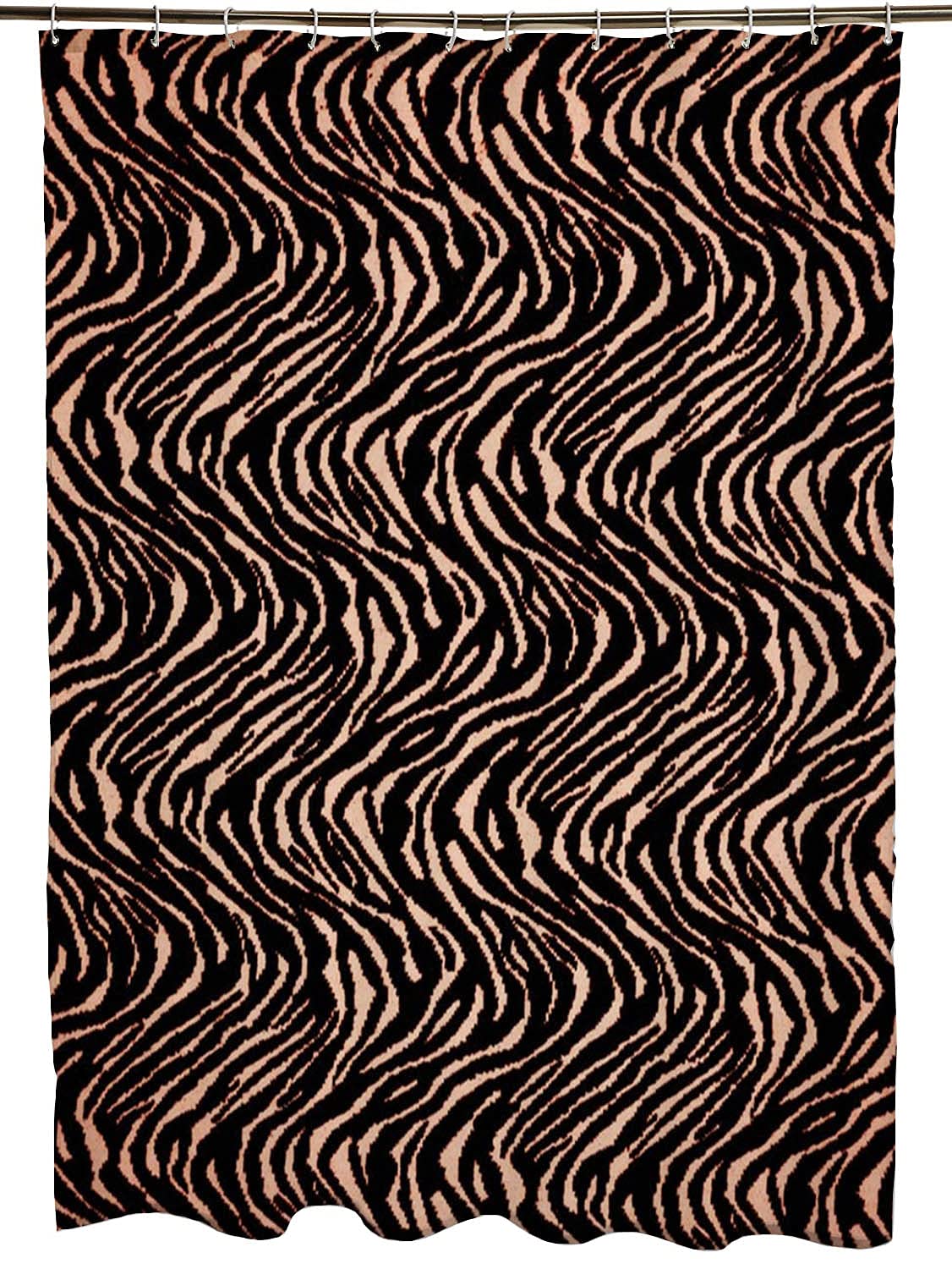 Waterproof Safari Animal Shower Curtain 72x78 Inches - Zebra Tiger Leopard Print Bathroom Decor with Abstract African Wildlife Design for Modern Bathrooms, Kids Rooms & Jungle Themed Spaces