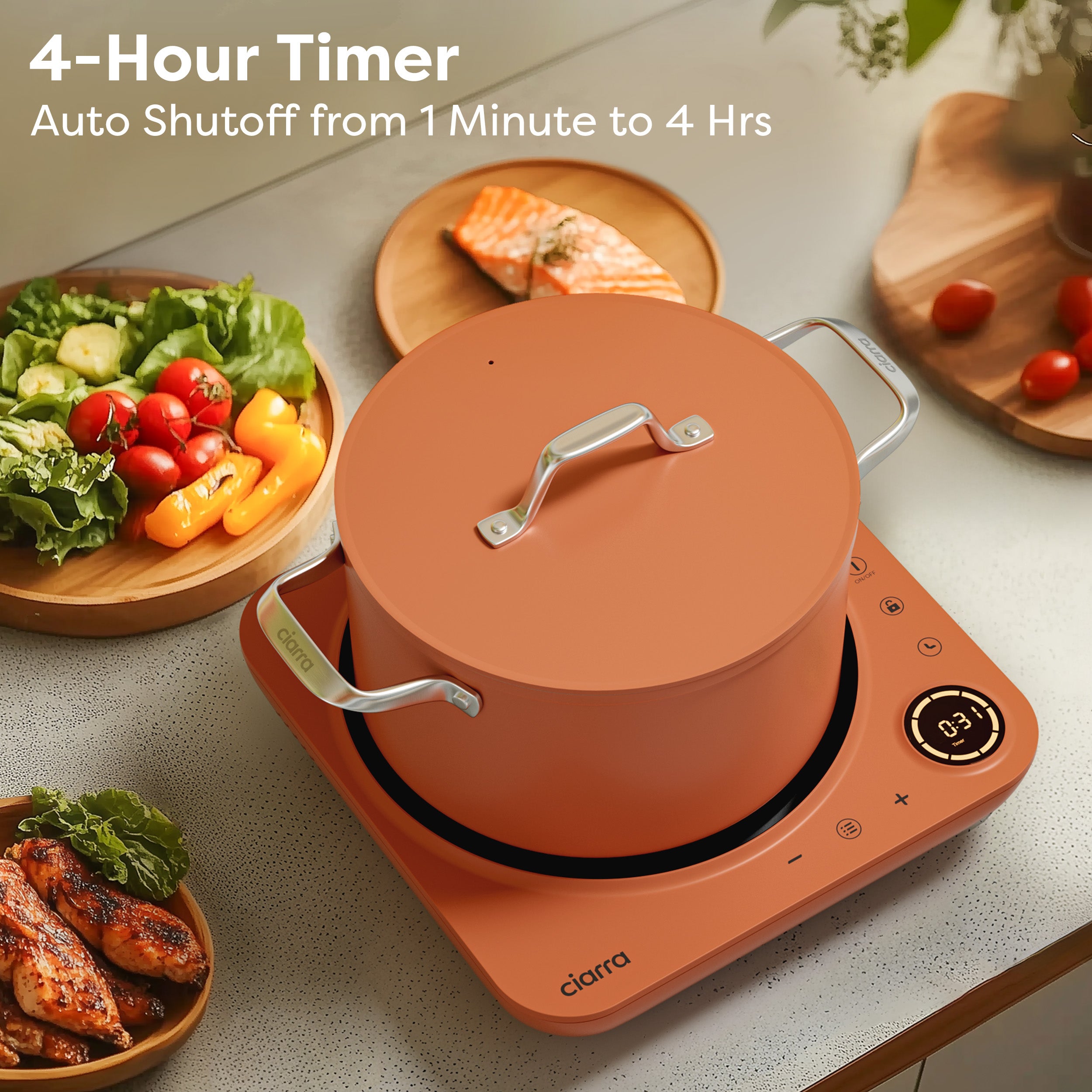 Portable Induction Cooktop 1500W - Fast Heating Electric Stove with Donut Design for Kitchen, Camping & Dorm Use