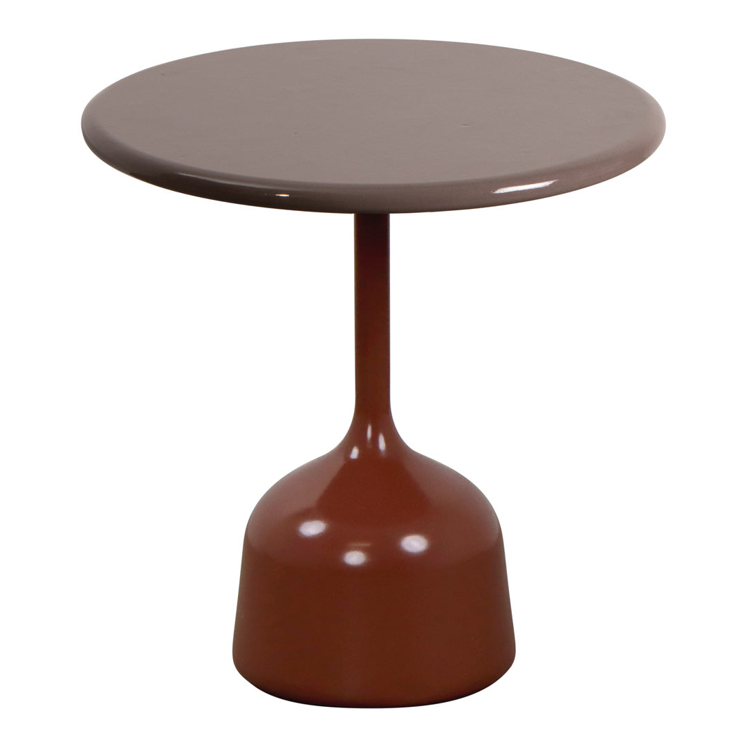 Round Coffee Table with Glossy Finish - Small Modern Accent Table for Living Room, Bedroom, or Office