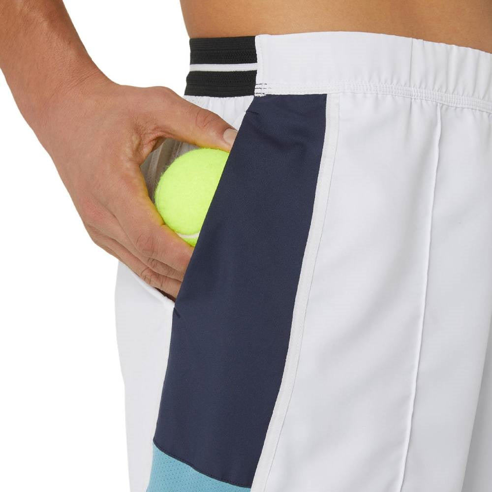 ASICS Men's Match Short 7 Inch Running Shorts - Breathable White Athletic Shorts for Gym, Jogging & Workouts | Lightweight Comfort for Active Men