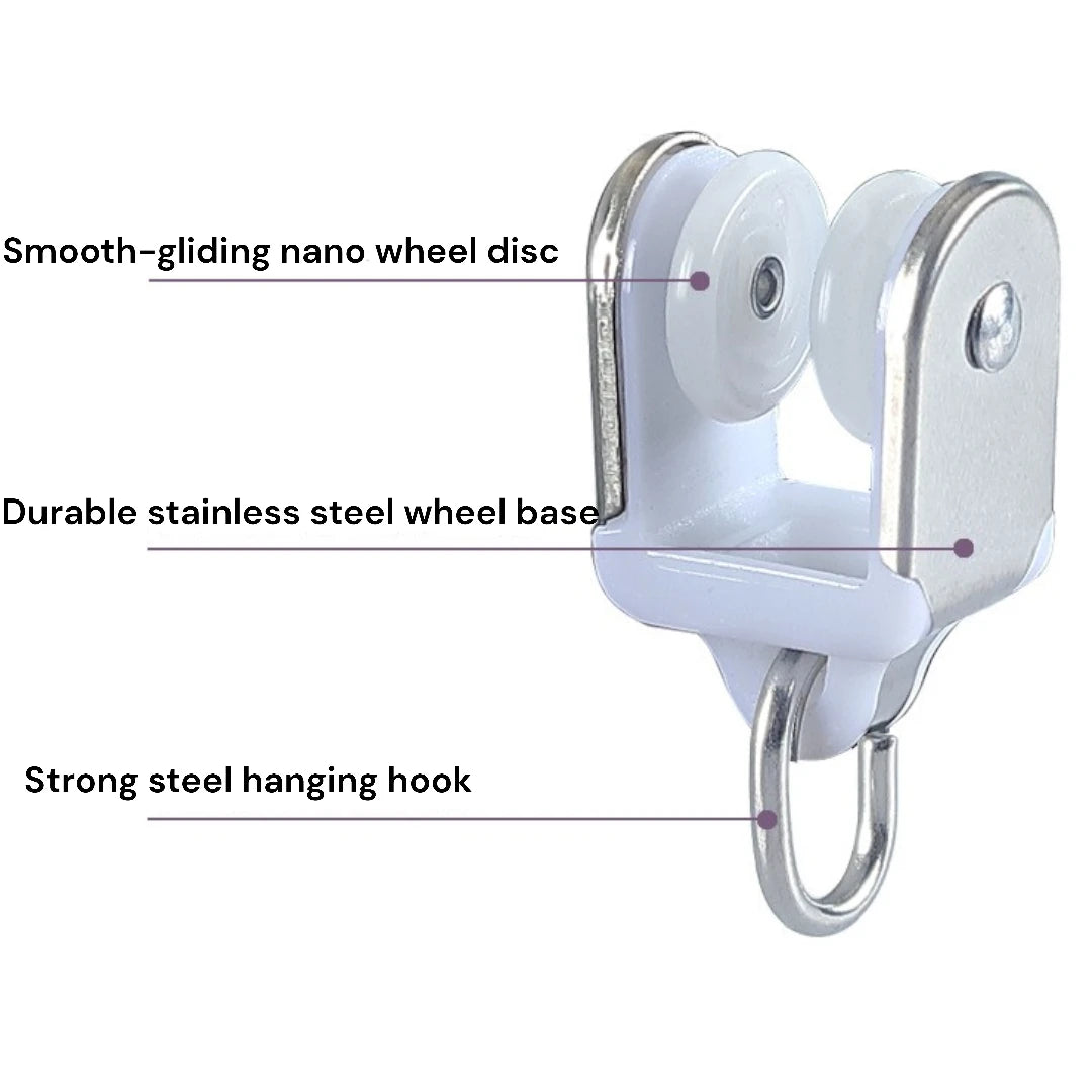 Flexible Curved Curtain Track - Bendable & Adjustable for Bay Windows - Perfect for Living Rooms, Bedrooms & Drapes Installation