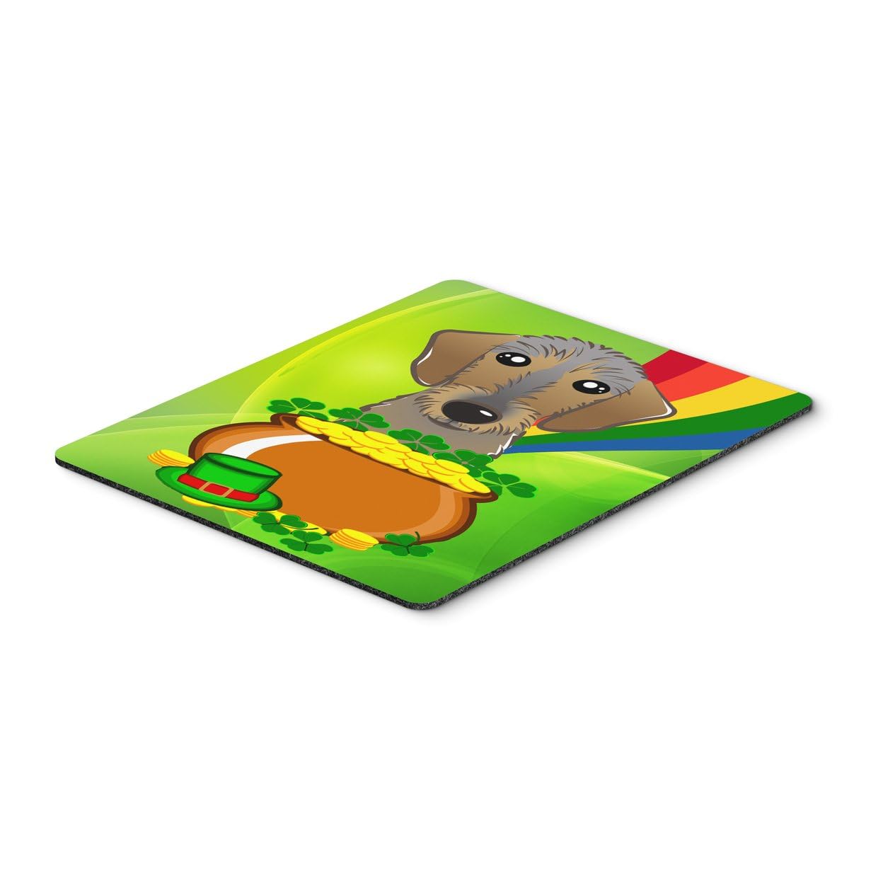 Wirehaired Dachshund St. Patrick's Day Mouse Pad - Large Washable Non-Slip Desk Mat for Home Office, Gaming & Computer Work | Cute Dog-Themed Hot Pad & Trivet for Kitchen Decor