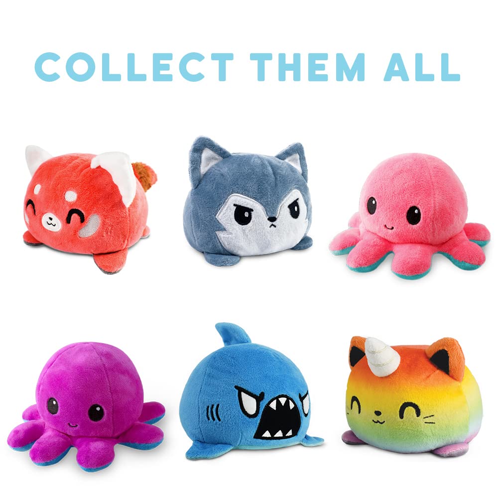 Original Reversible Axolotl Plushie - Cute Mood Changing Stuffed Animal Toy for Sensory Fidgeting | Perfect Halloween Gift for Kids & Adults | Great for Stress Relief, Home Decor and Cuddling