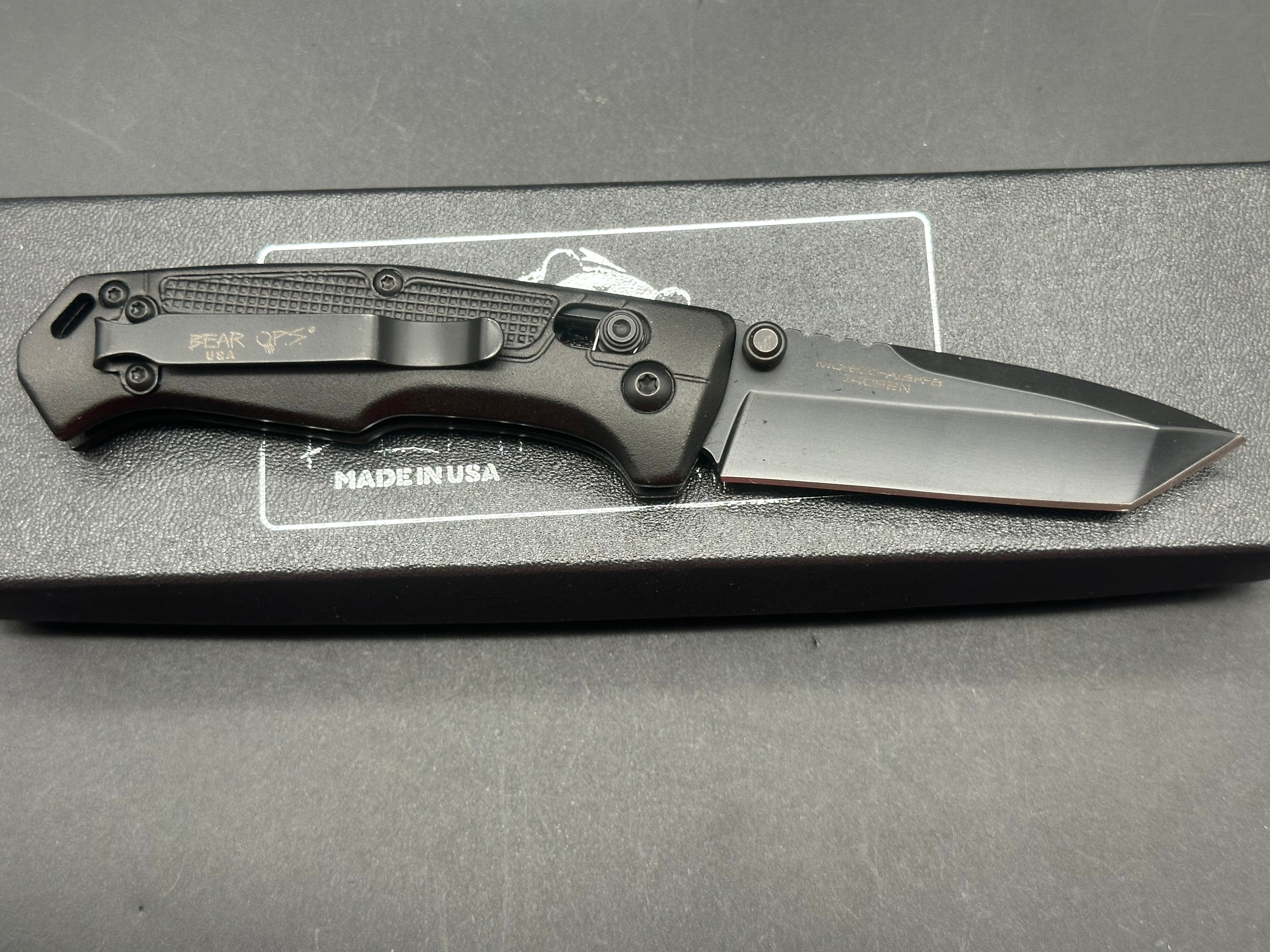 Bear Ops Folding Knife - Premium EDC Pocket Knife with Stainless Steel Blade for Camping, Hiking & Outdoor Survival Gear