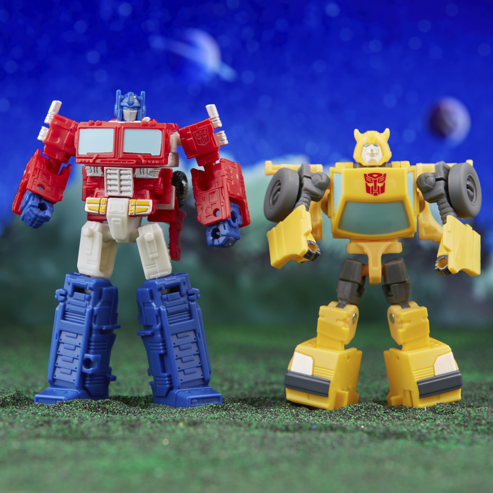 Transformers Toys Legacy Evolution Core Class Optimus Prime & Bumblebee Action Figures - 3.5-inch Collectible Robot Toys for Kids Ages 8+ | Perfect for Playtime, Display & Gifts for Transformers Fans