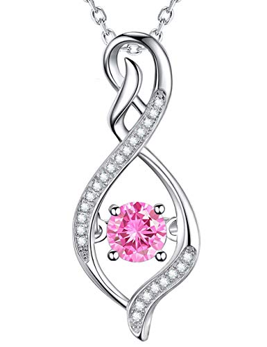 D October Birthstone Pink Tourmaline Necklace