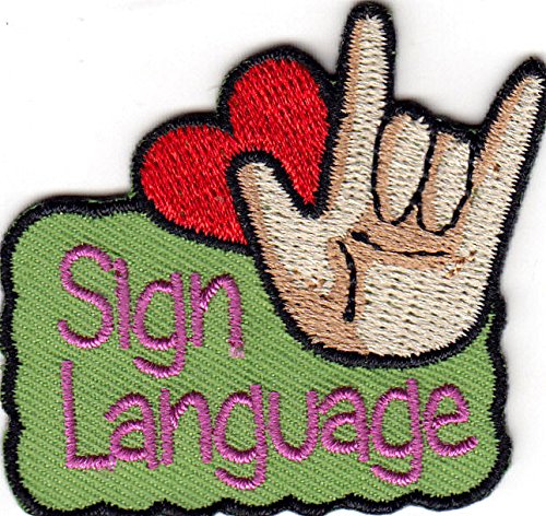 Speech Communication Iron On Embroidered Patch for Sign Language - Perfect for Jackets, Backpacks & DIY Crafts