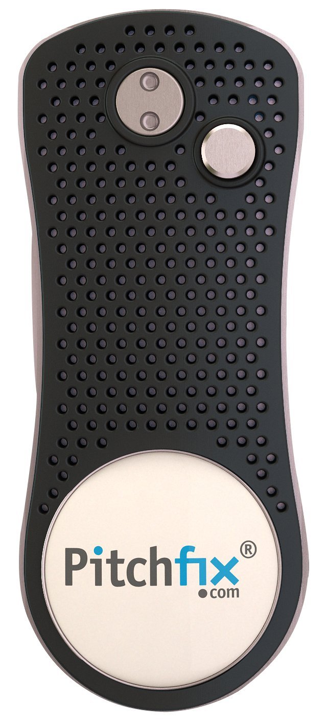 Pitchfix Divot Tool Golf - Premium Gunmetal/Silver Golf Accessory for Repairing Greens | Perfect Gift for Golfers | Use on Golf Course & Practice Greens