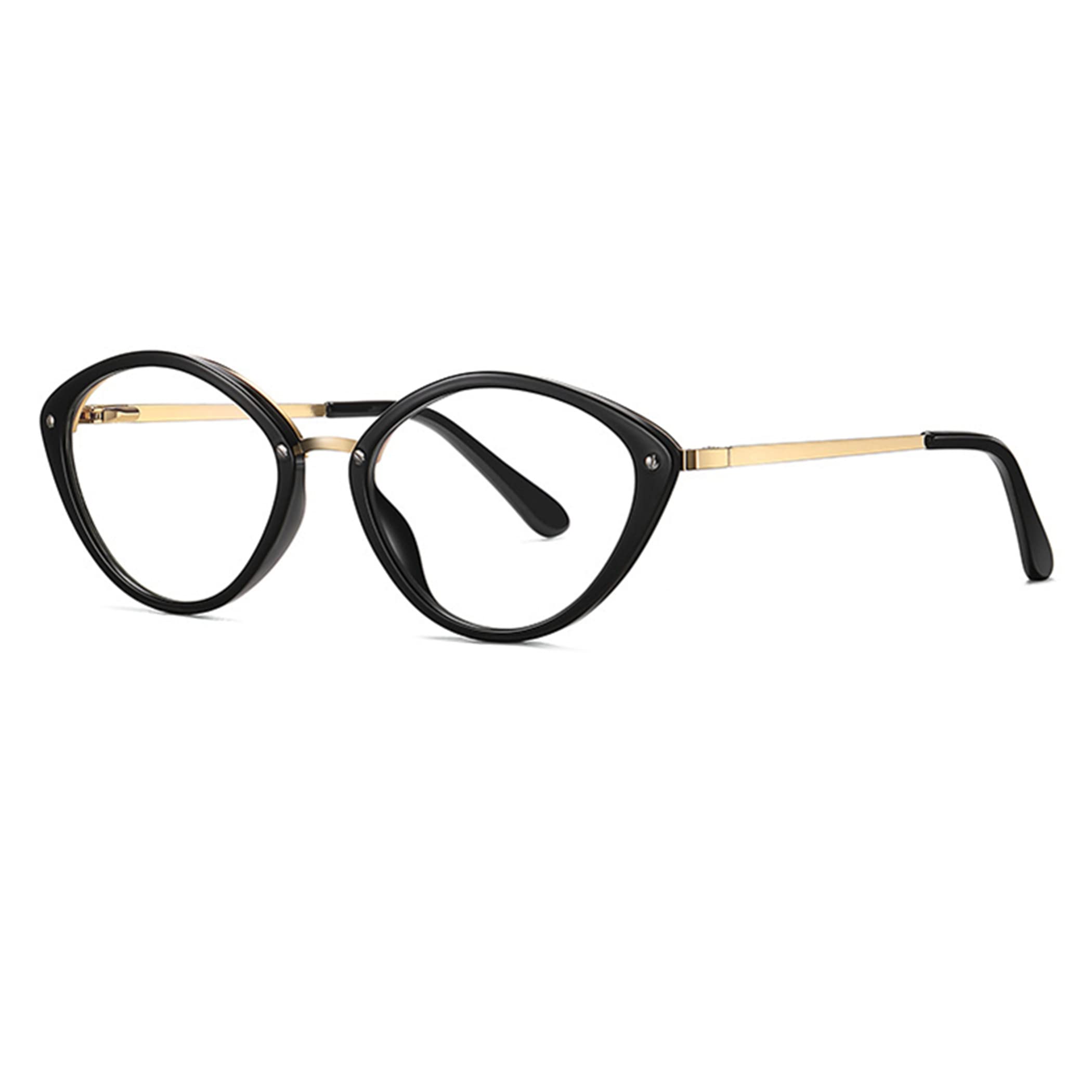 Stylish Polygon Reading Glasses for Women - Blue Light Blocking Computer Glasses with Oversized Frames & Large Lenses - Perfect for Office Work, Screen Time & Fashion Accessories