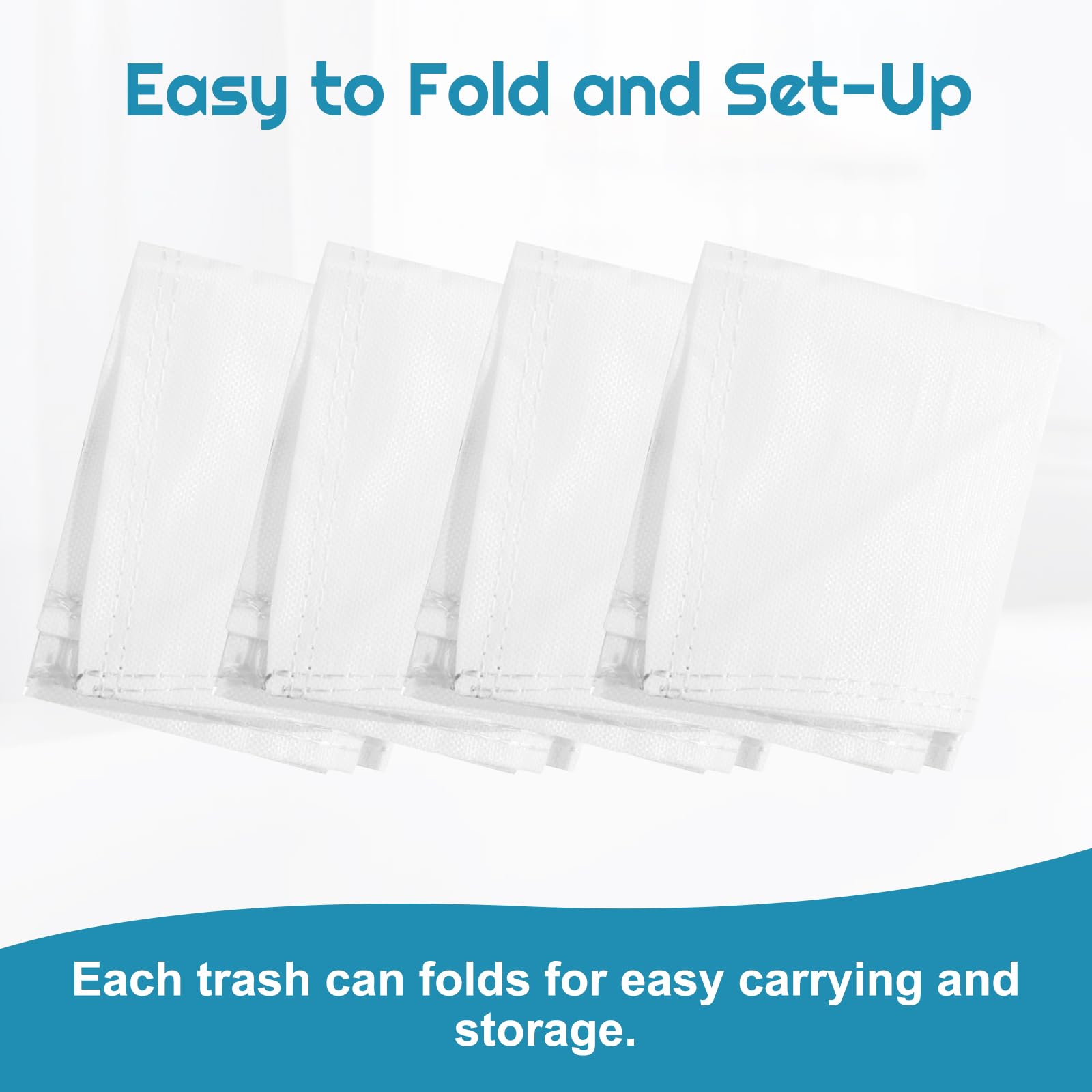 4PCS 30 Gallon Heavy-Duty Disposable Trash Bags with Waterproof Lining - XL Large Garbage Cans for Parties, Weddings, Birthdays & Events - Sturdy Recycling & Waste Bins (16.9x13.8x29.9 Inch) - Perfect for Indoor/Outdoor Gatherings, Home Use & Commercial Events