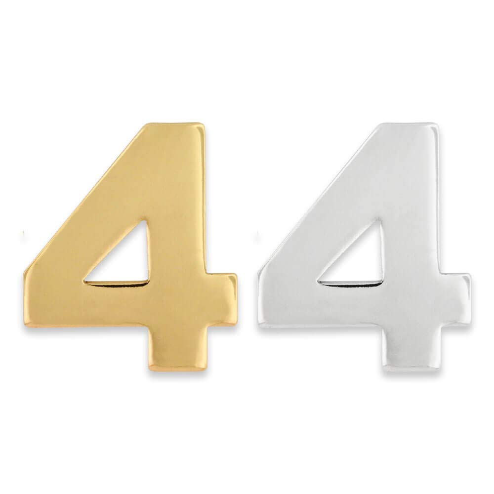 PinMart Number 4 Lapel Pin - Elegant Anniversary & Birthday Jewelry Gift for Men & Women - Perfect for Celebrations, Parties & Special Occasions
