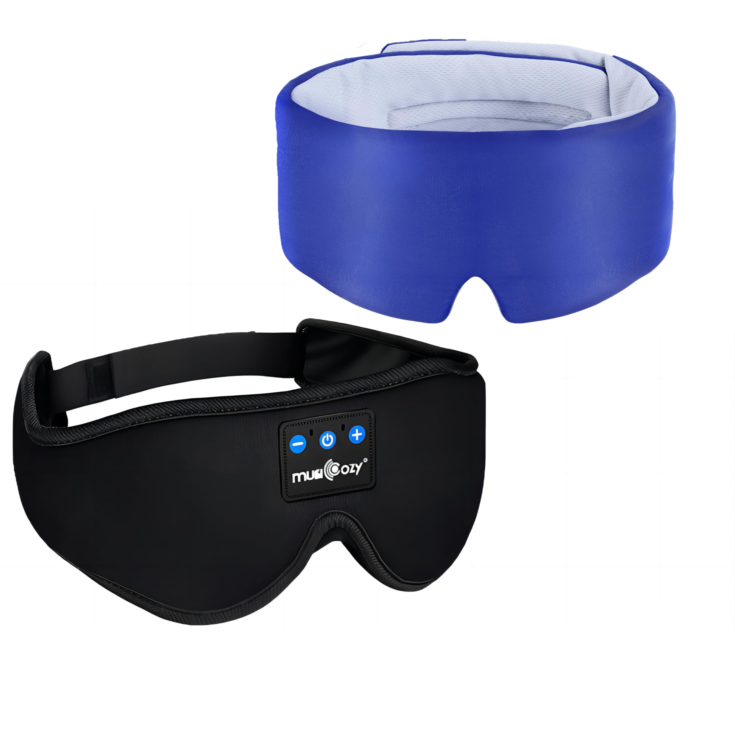Musicozy Ice Silk Sleep Mask with Bluetooth 5.4 Headphones - Wireless Sleep Headband Eye Mask with HD Stereo Speakers for Men & Women - Perfect for Travel, Meditation, and Nighttime Relaxation